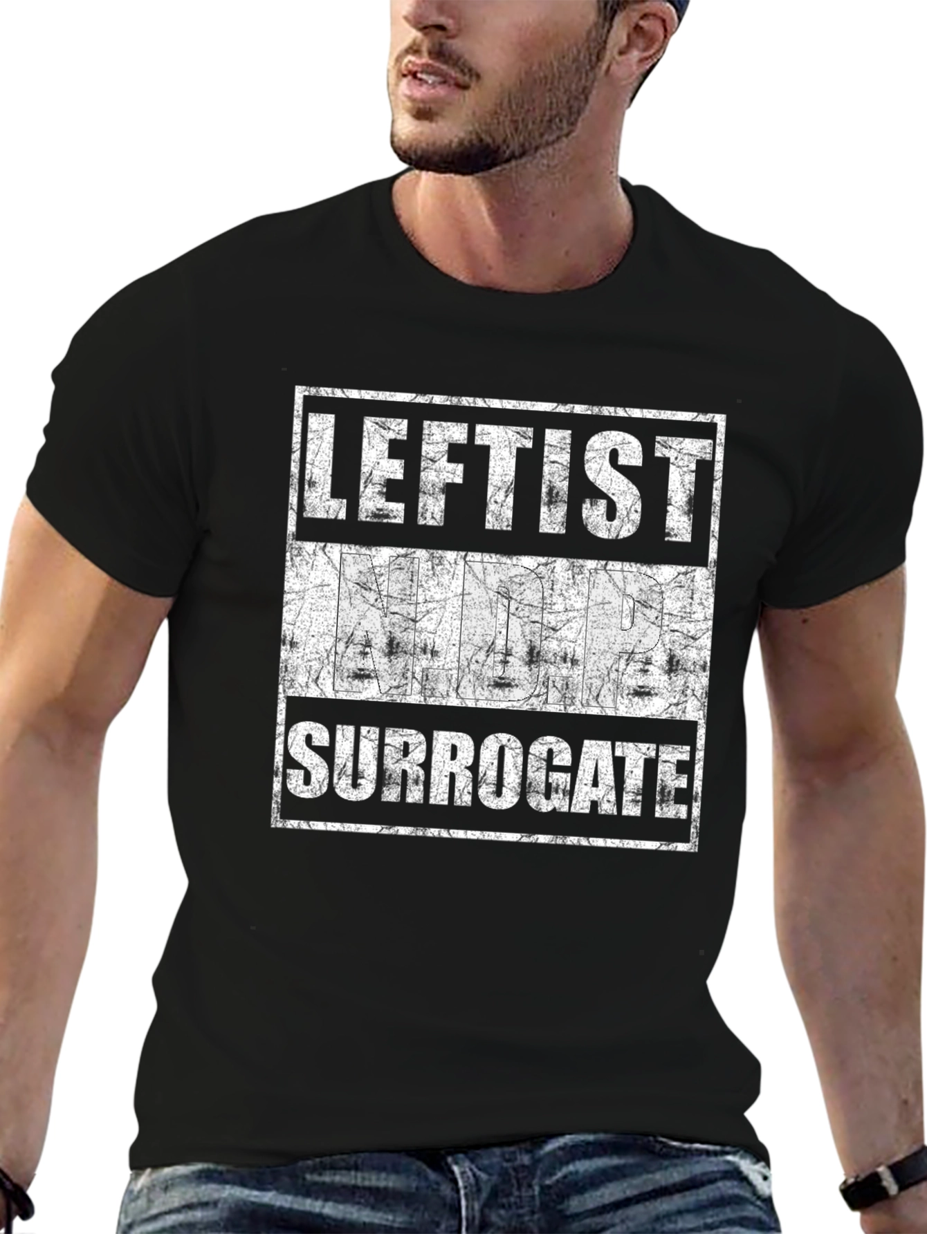 Leftist Surrogate Graphic T-Shirt - Black