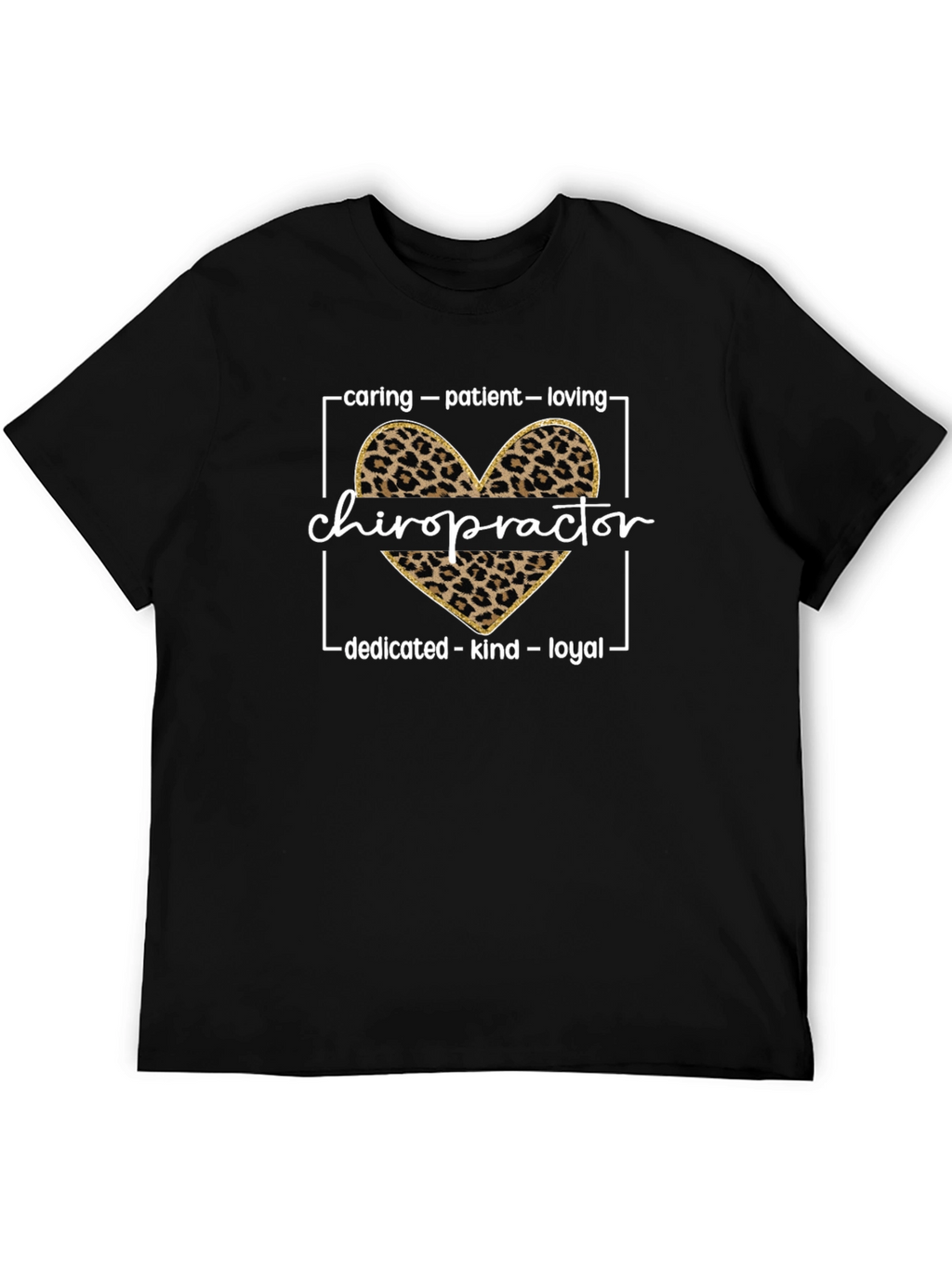 Chiropractor Leopard Print Heart Tee