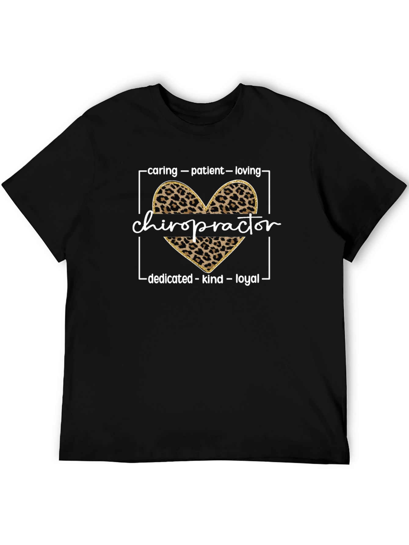 Chiropractor Leopard Print Heart Tee