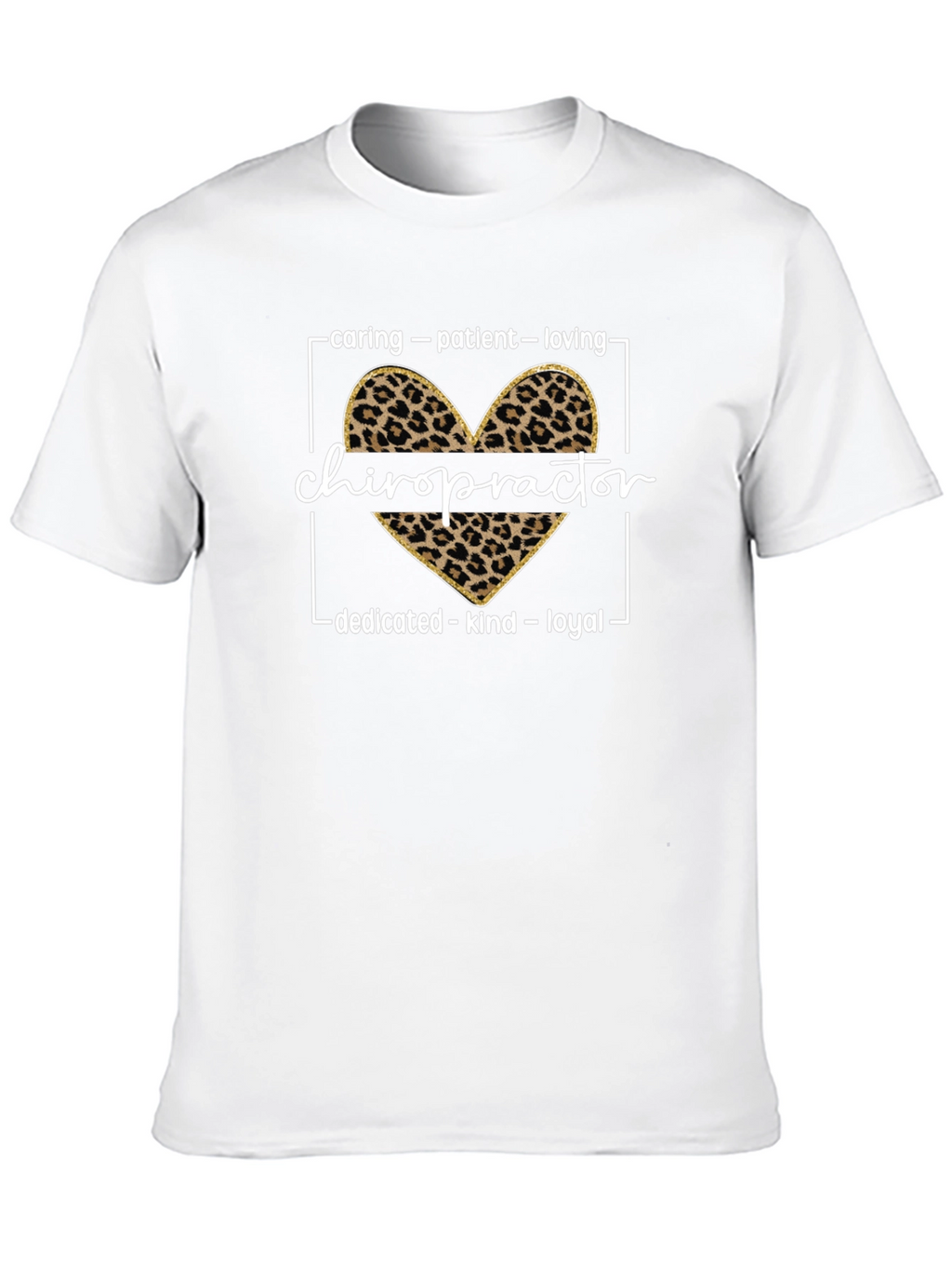 Chiropractor Leopard Print Heart Tee