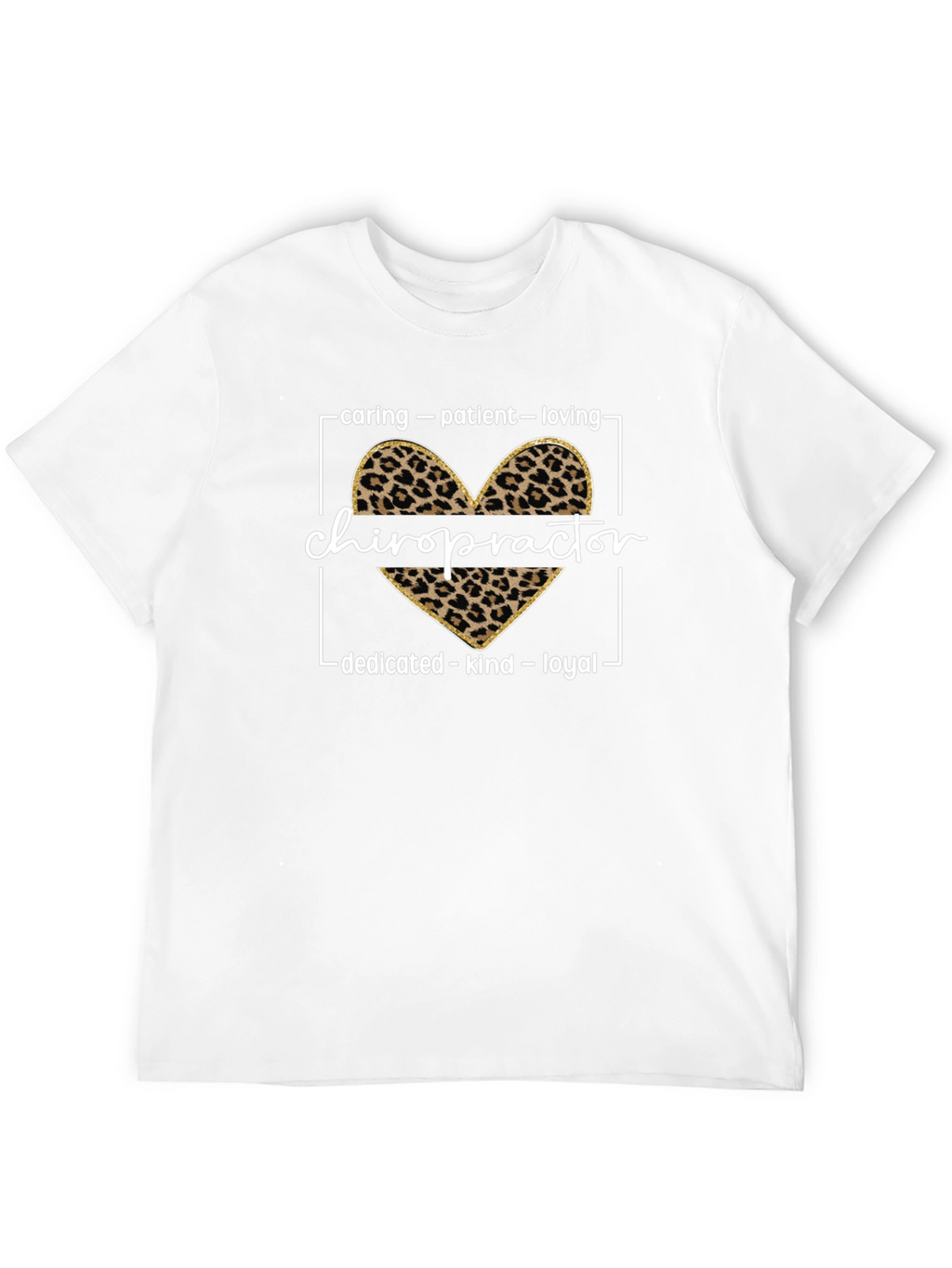 Chiropractor Leopard Print Heart Tee