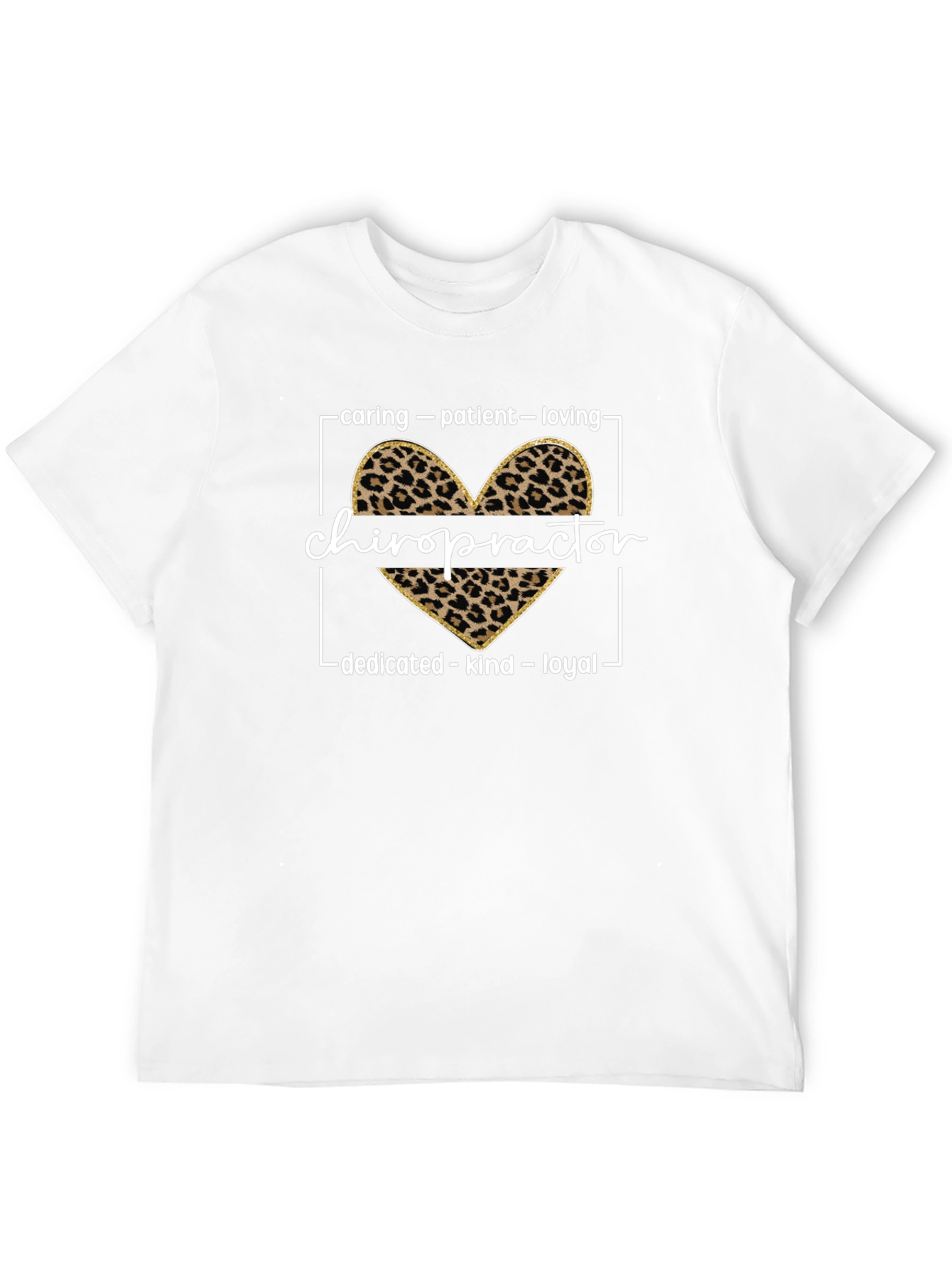 Chiropractor Leopard Print Heart Tee