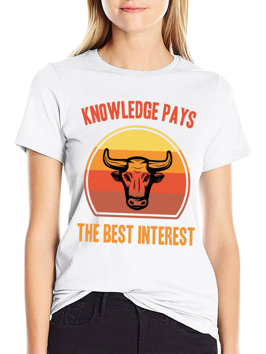 Knowledge Pays Bull Graphic Tee