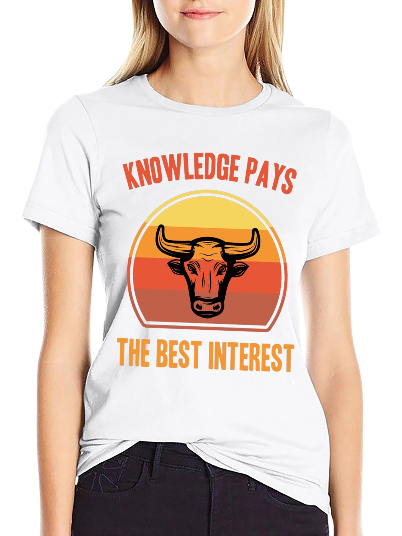 Knowledge Pays Bull Graphic Tee