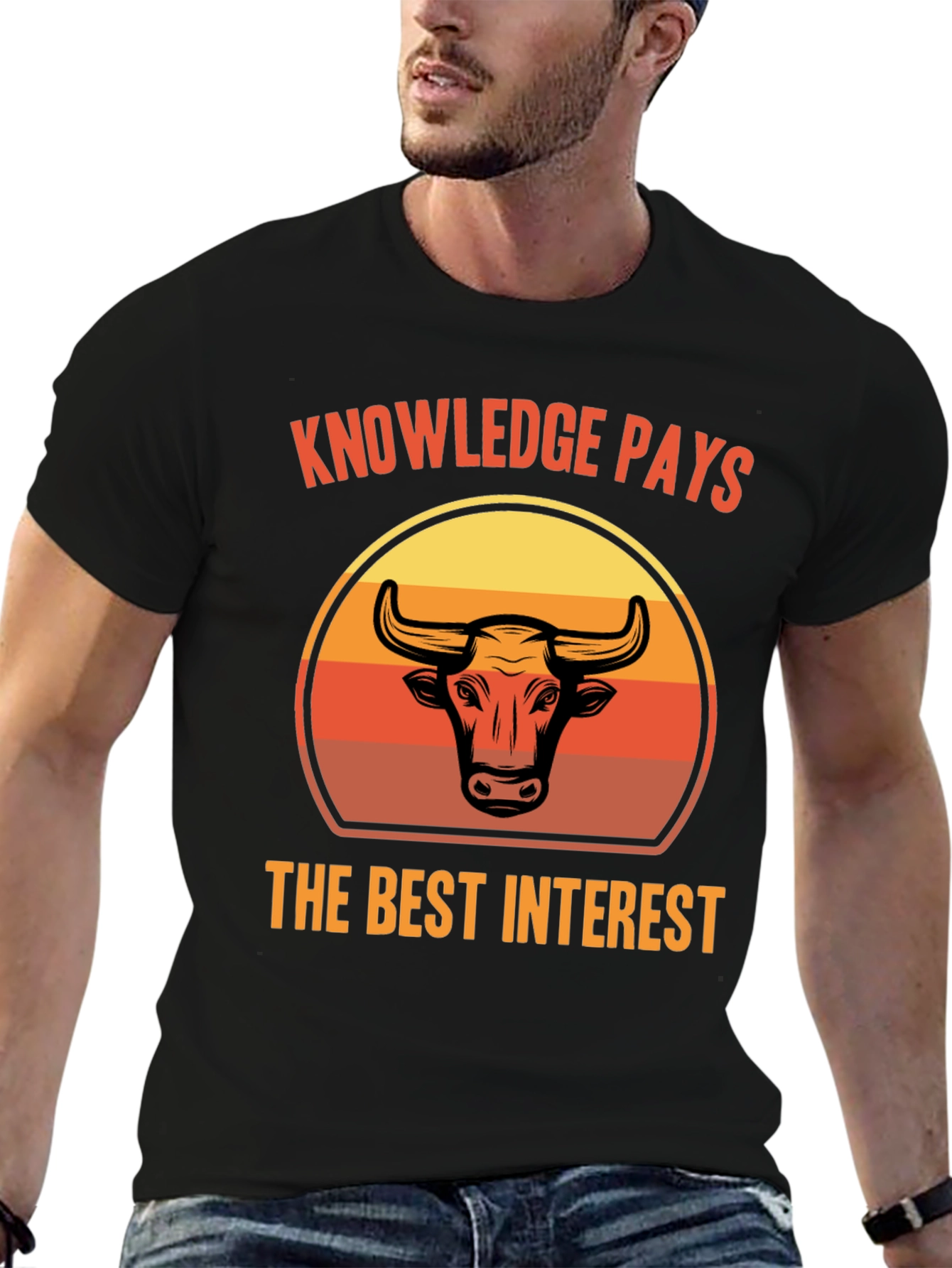 Knowledge Pays Bull Graphic Tee
