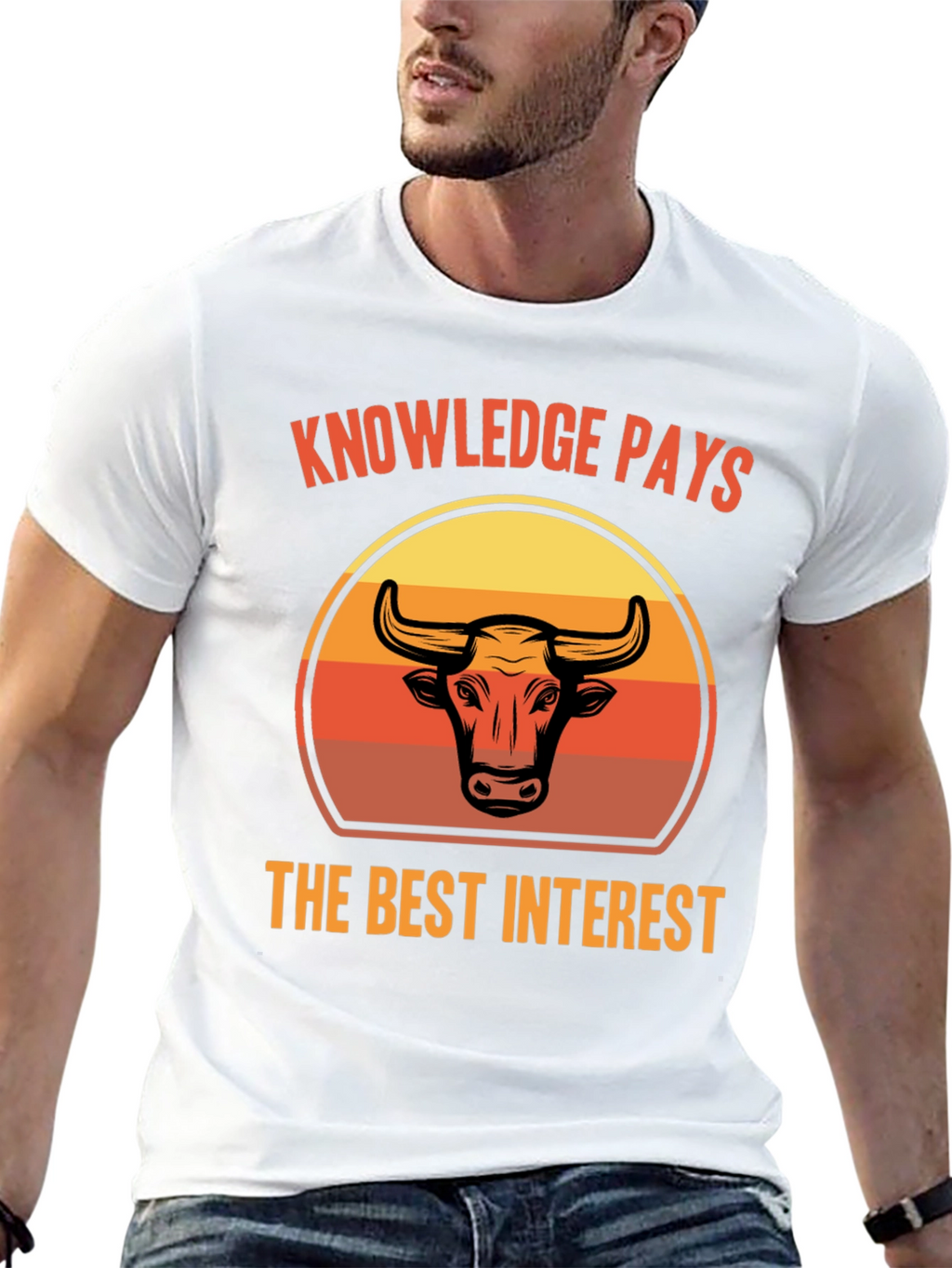 Knowledge Pays Bull Graphic Tee