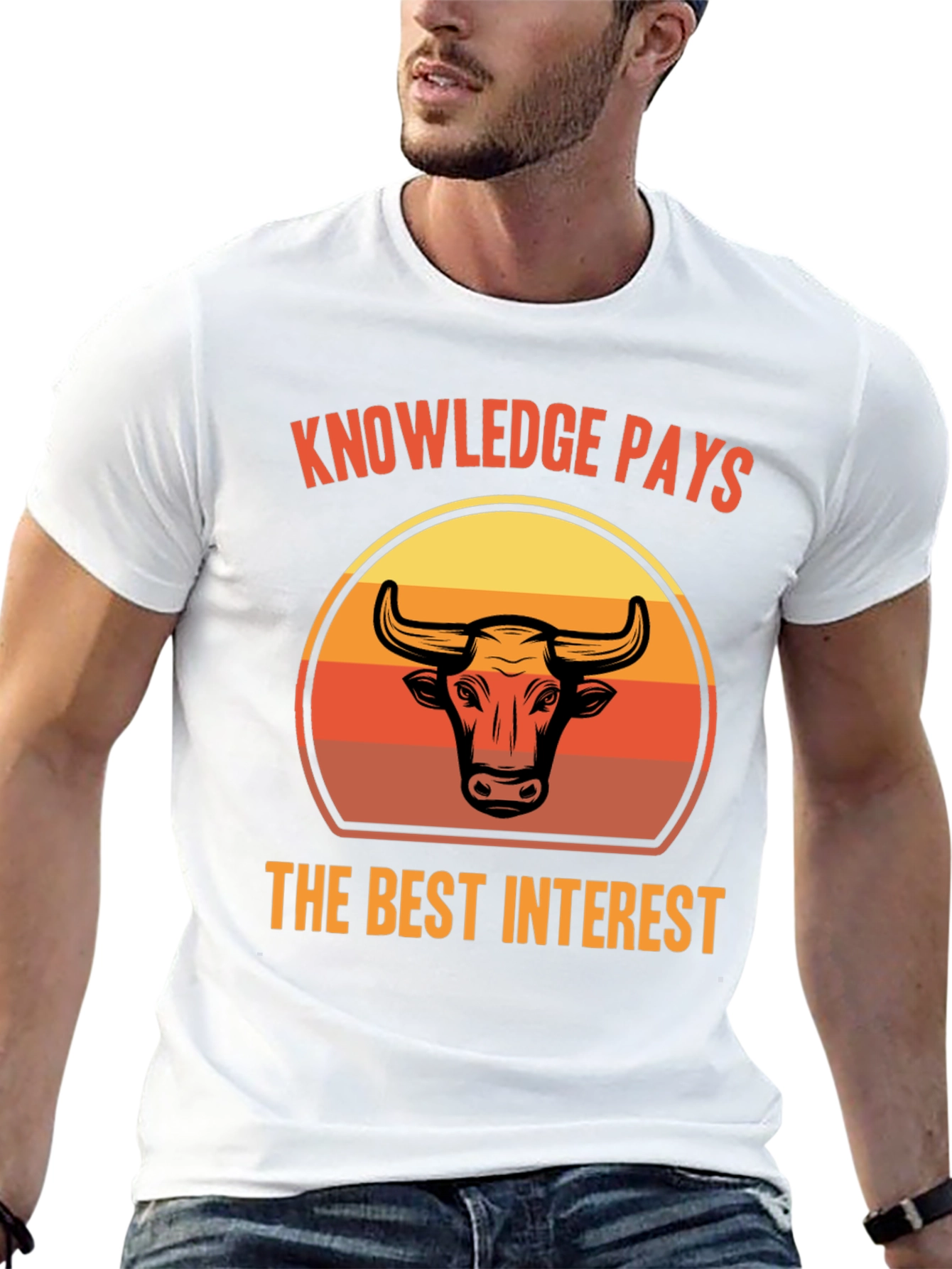 Knowledge Pays Bull Graphic Tee
