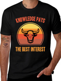 Knowledge Pays Bull Graphic Tee