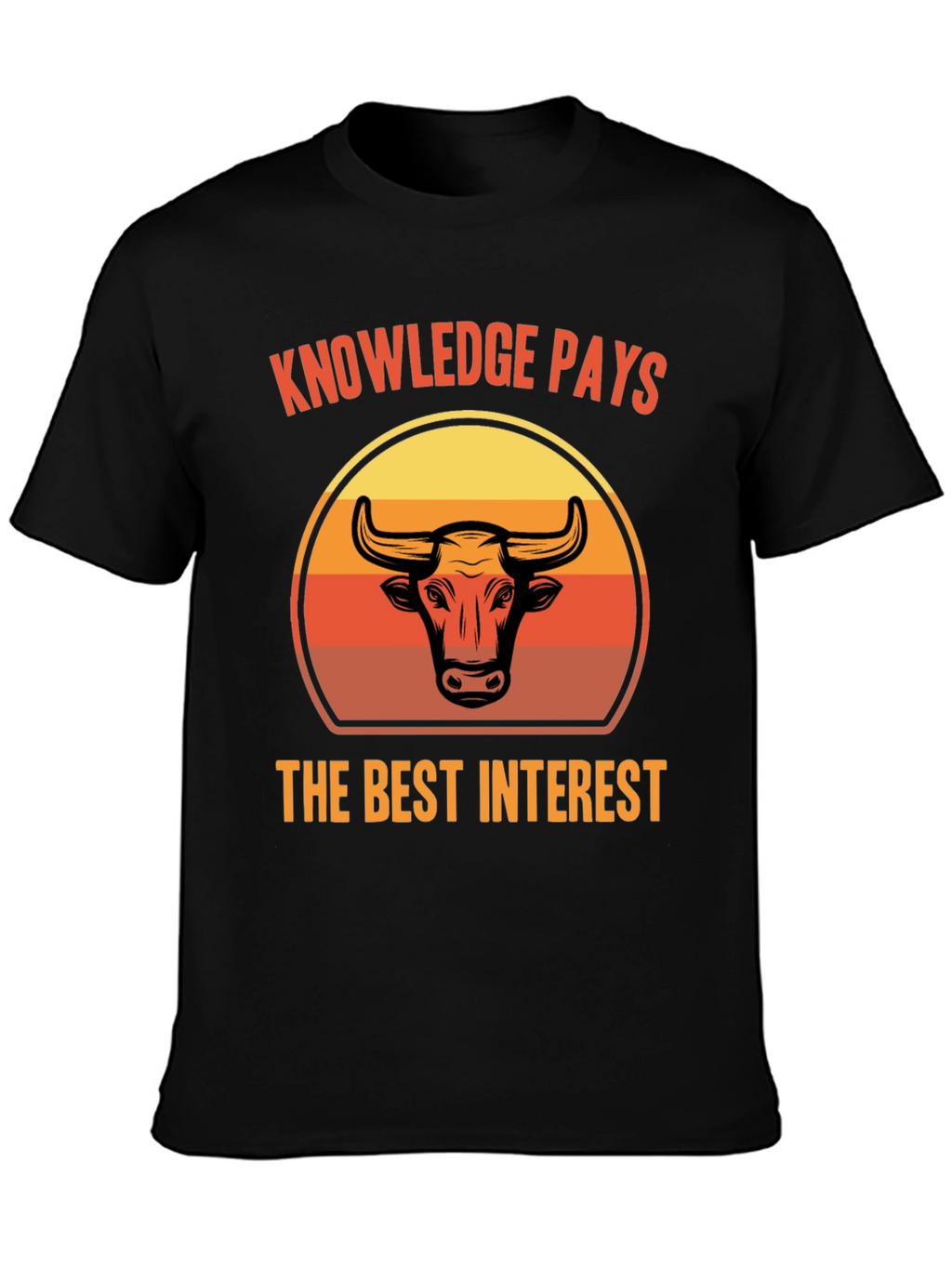 Knowledge Pays Bull Graphic Tee
