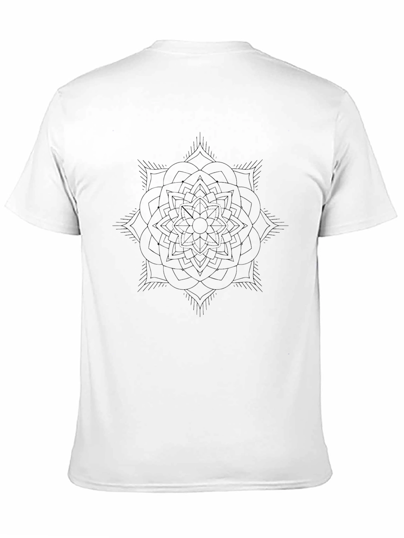 Black Mandala Graphic Tee - Mens Casual Shirt