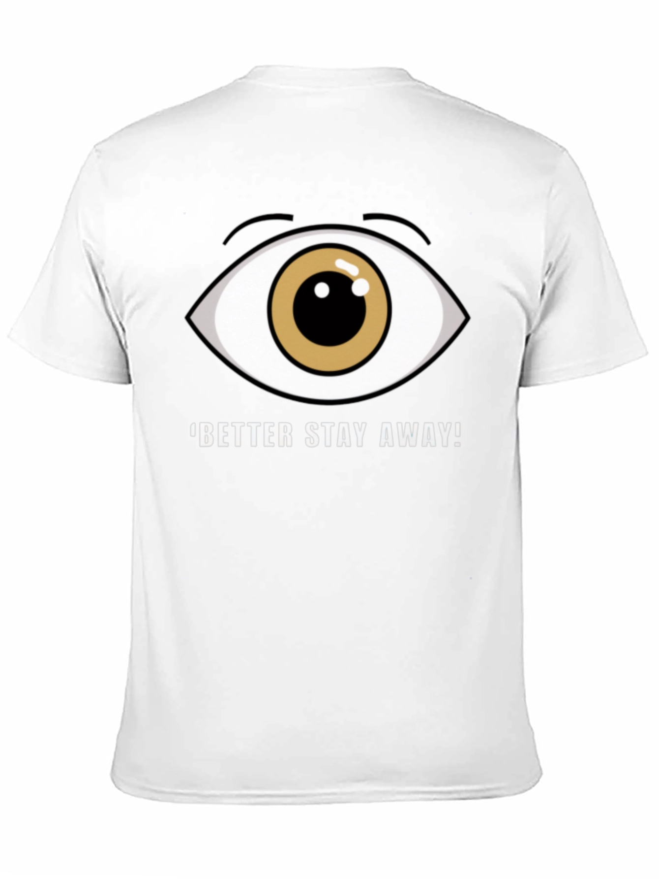Eye Graphic Black T-Shirt - Stay Away!