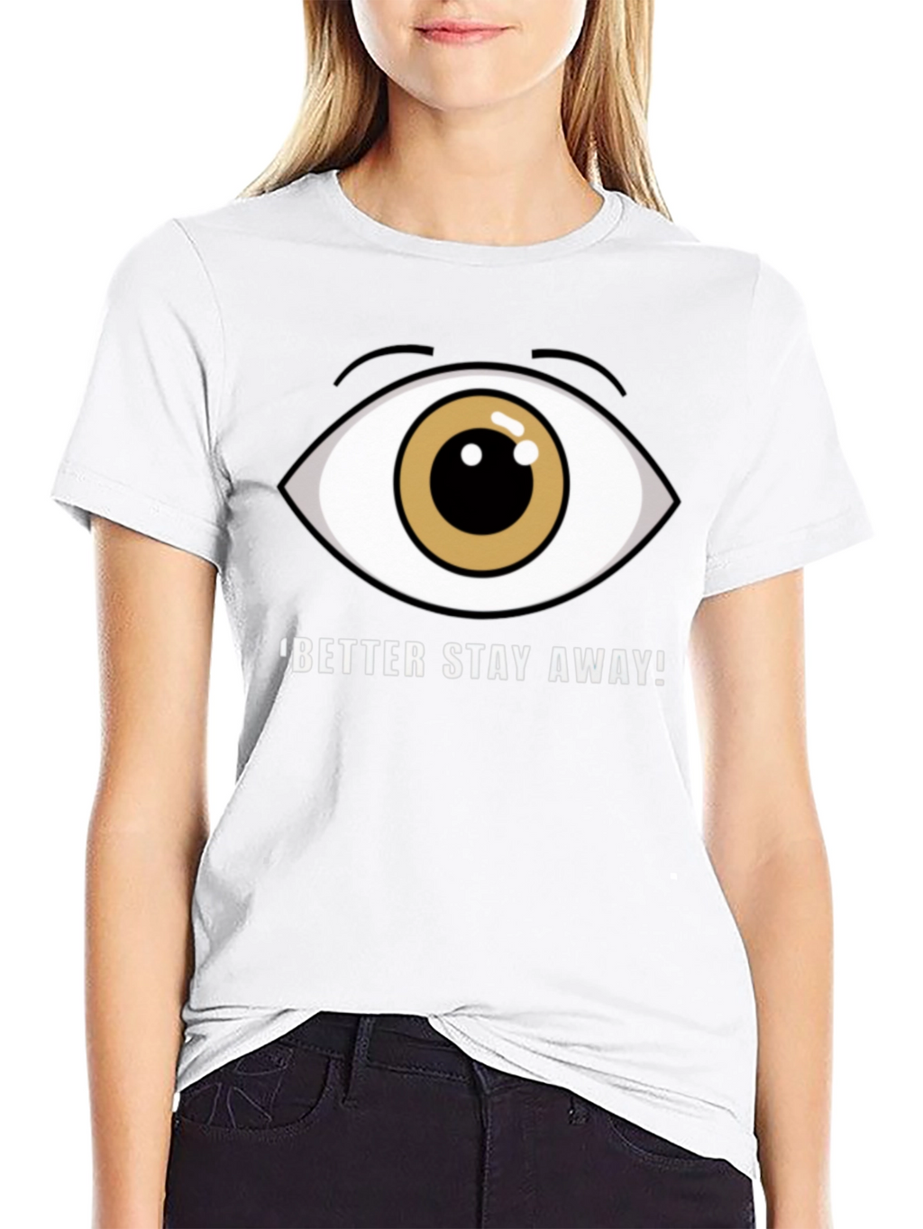 Eye Graphic Black T-Shirt - Stay Away!
