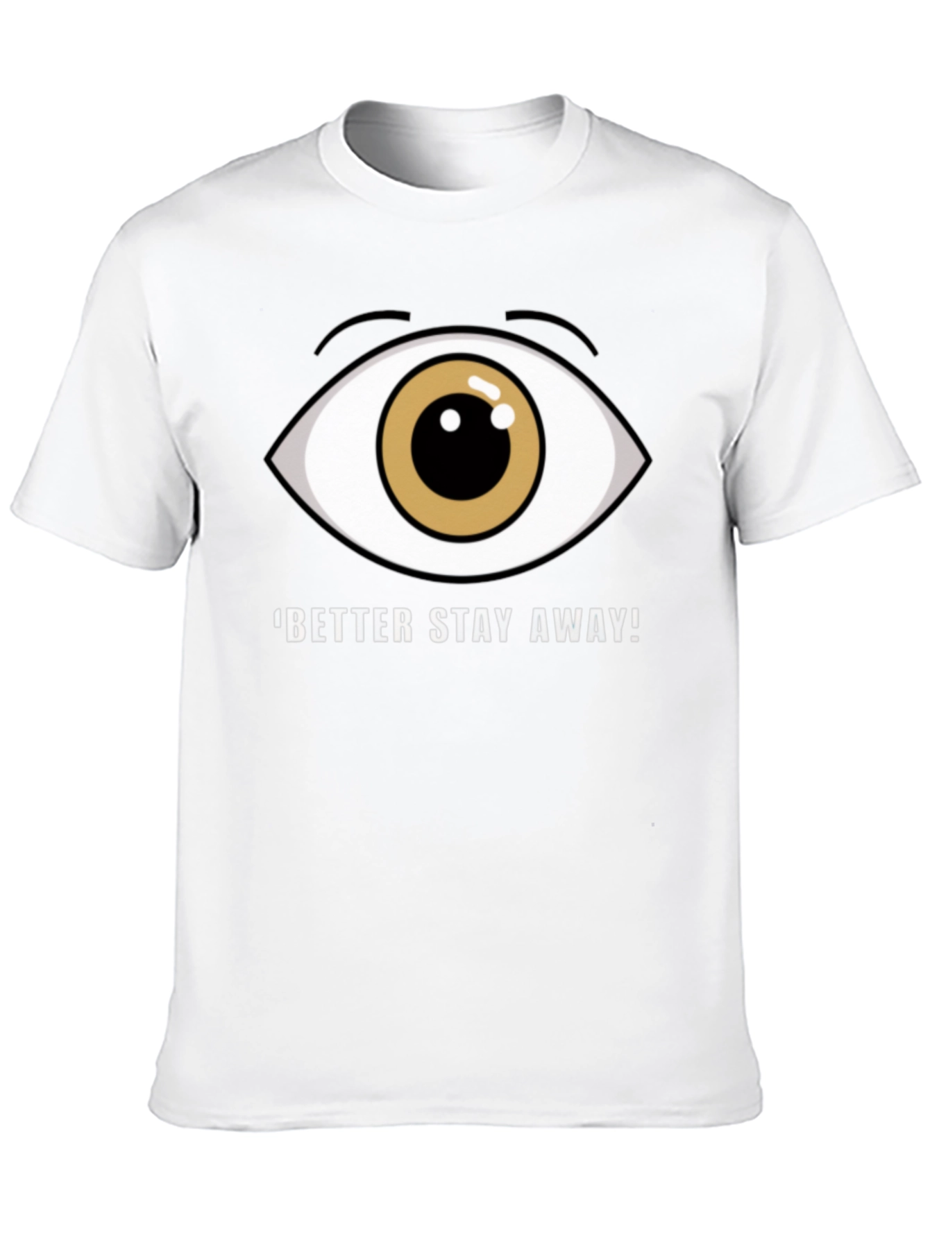 Eye Graphic Black T-Shirt - Stay Away!