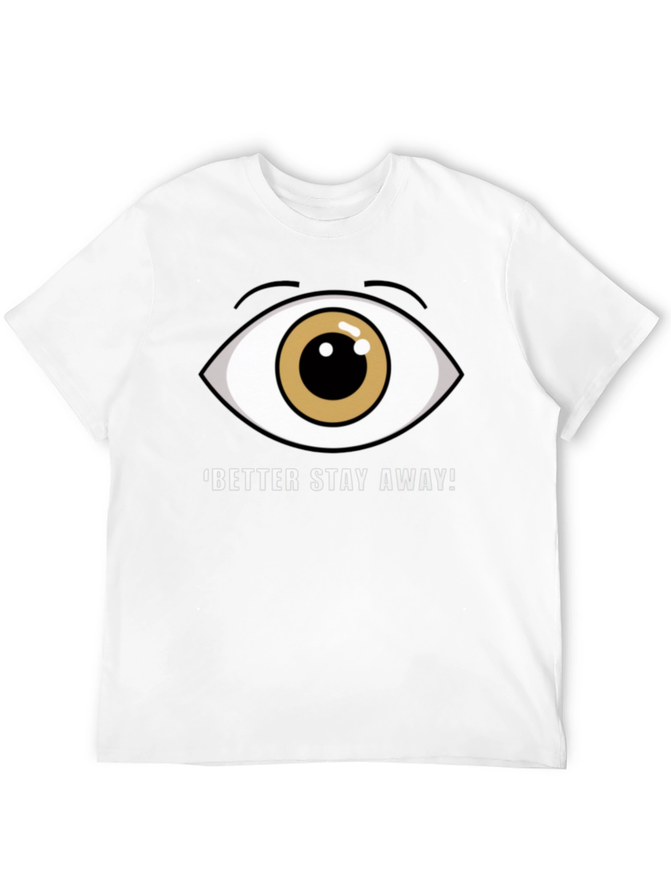 Eye Graphic Black T-Shirt - Stay Away!