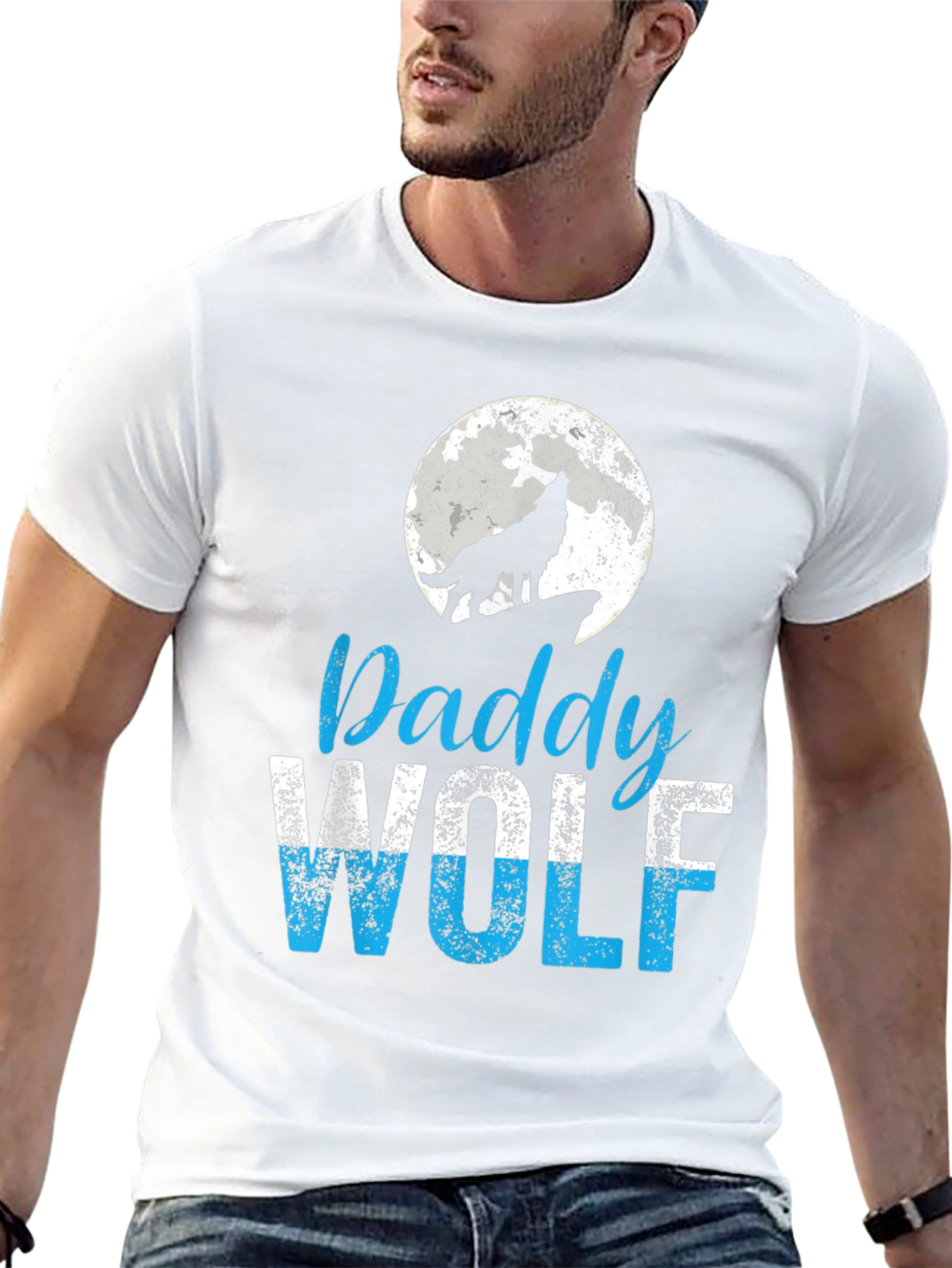 Daddy Wolf T-Shirt - Lunar Howl Design