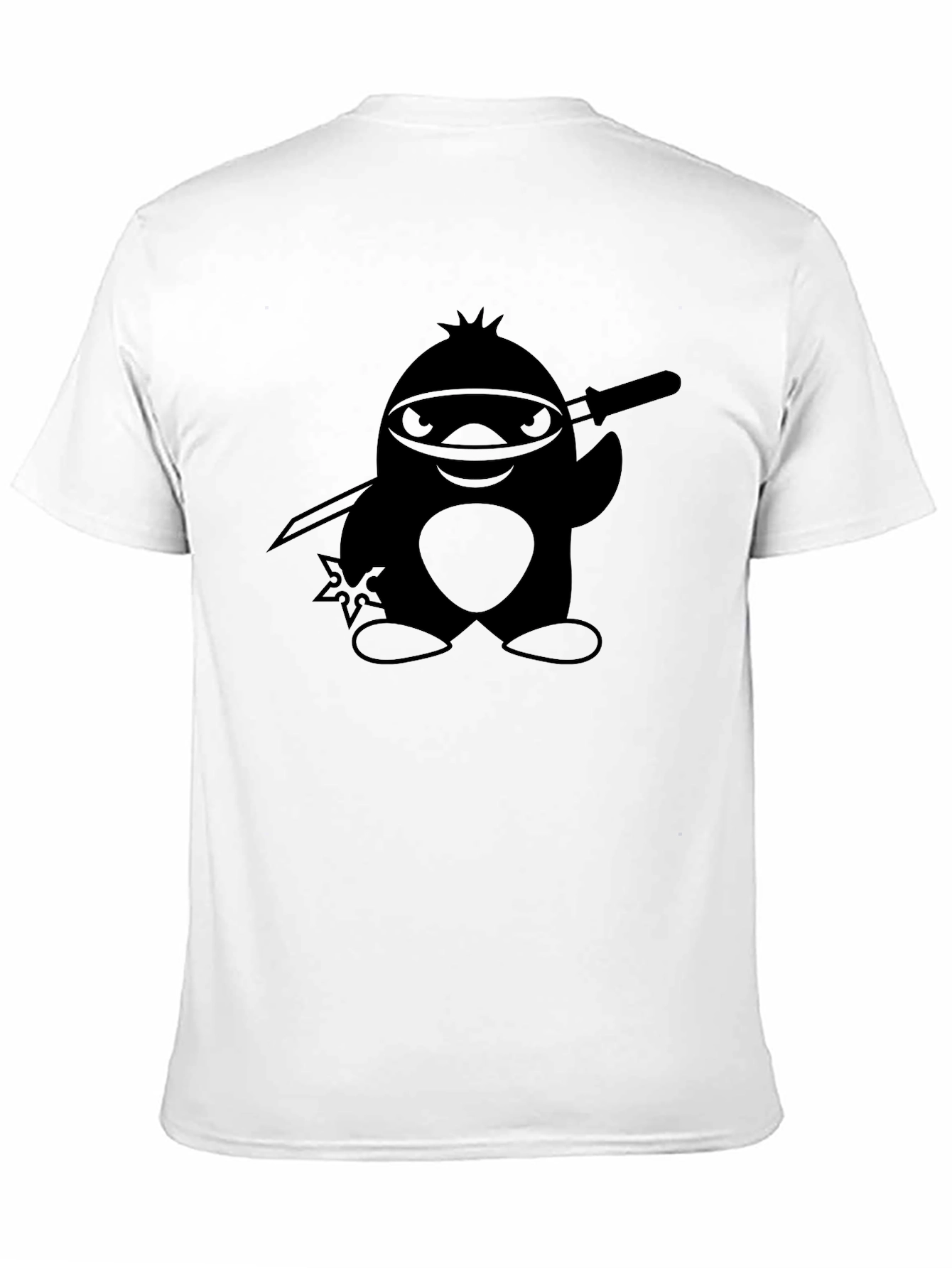 Ninja Penguin Black T-Shirt - Stealth Mode Activated!