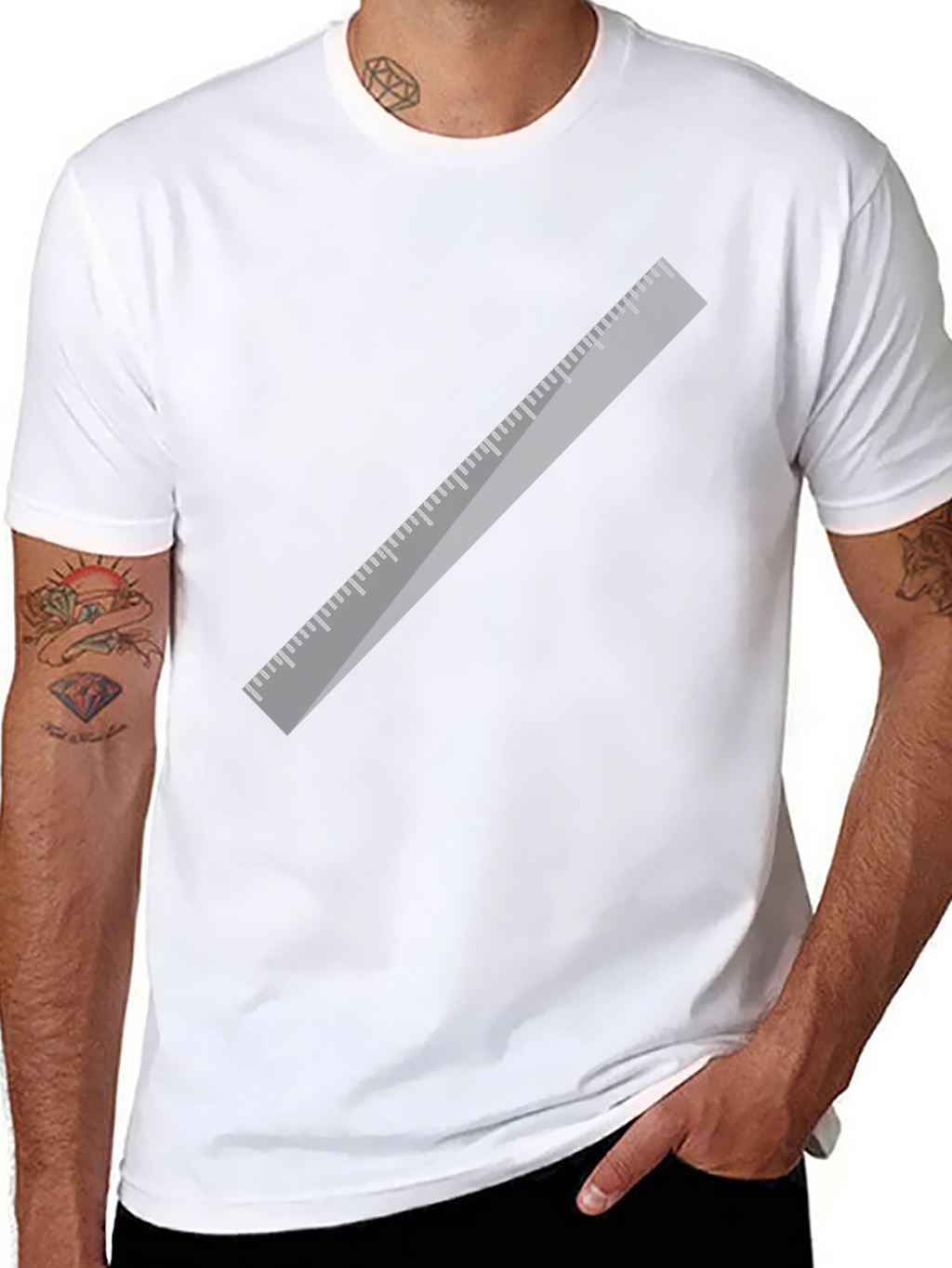 Ruler Graphic Tee - Mens Black T-Shirt