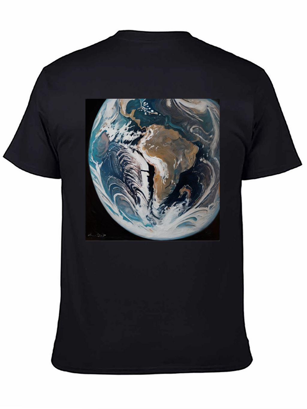 Earth Graphic Tee - Mens Black T-Shirt