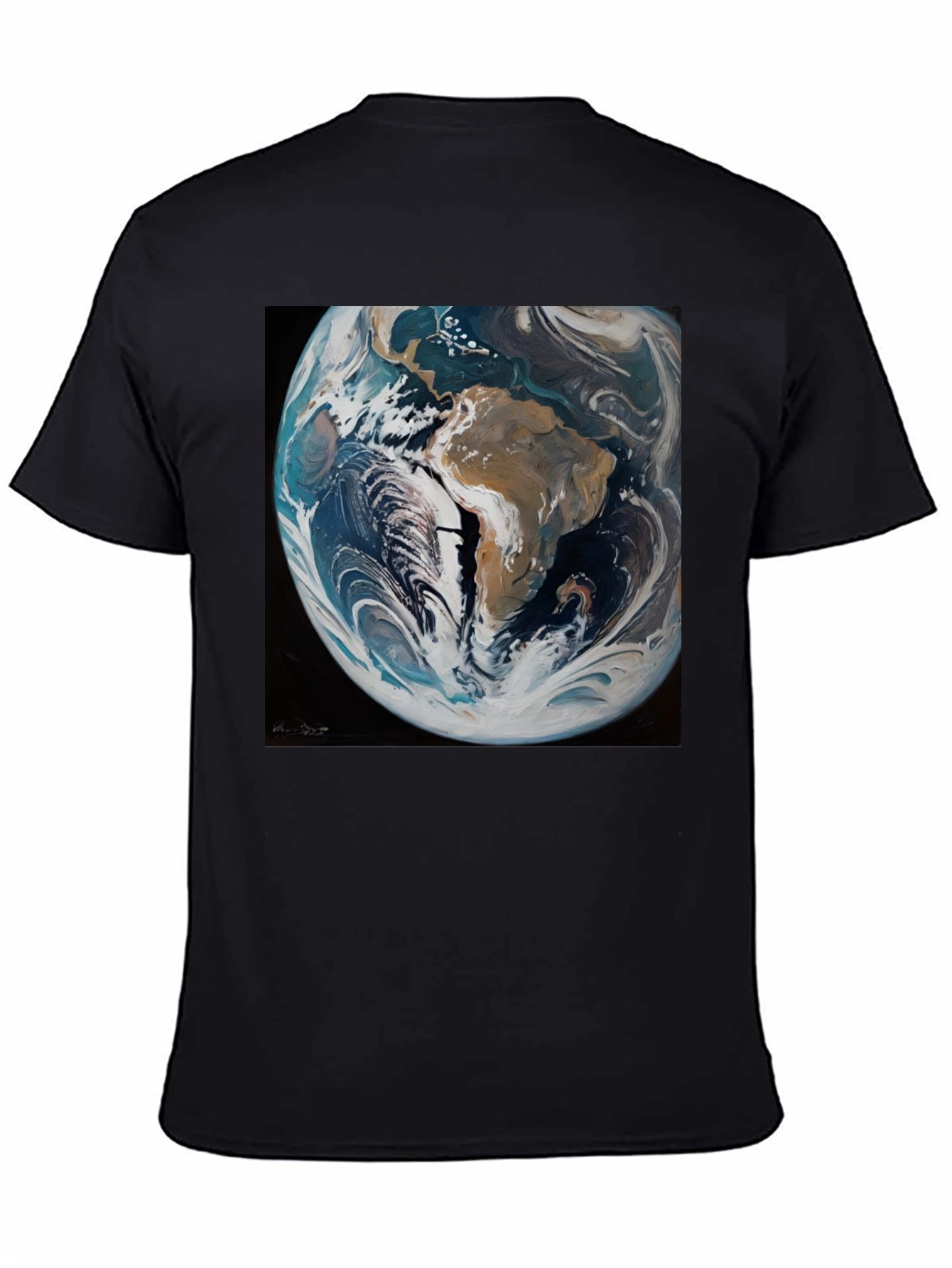 Earth Graphic Tee - Mens Black T-Shirt
