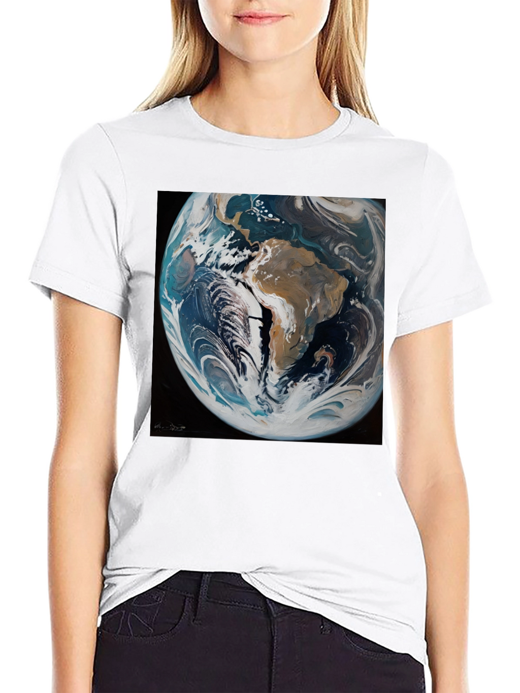 Earth Graphic Tee - Mens Black T-Shirt