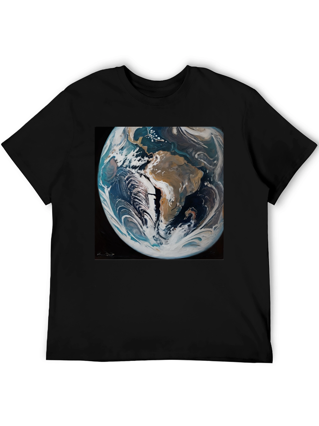 Earth Graphic Tee - Mens Black T-Shirt