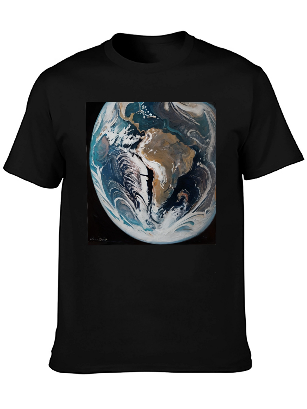Earth Graphic Tee - Mens Black T-Shirt