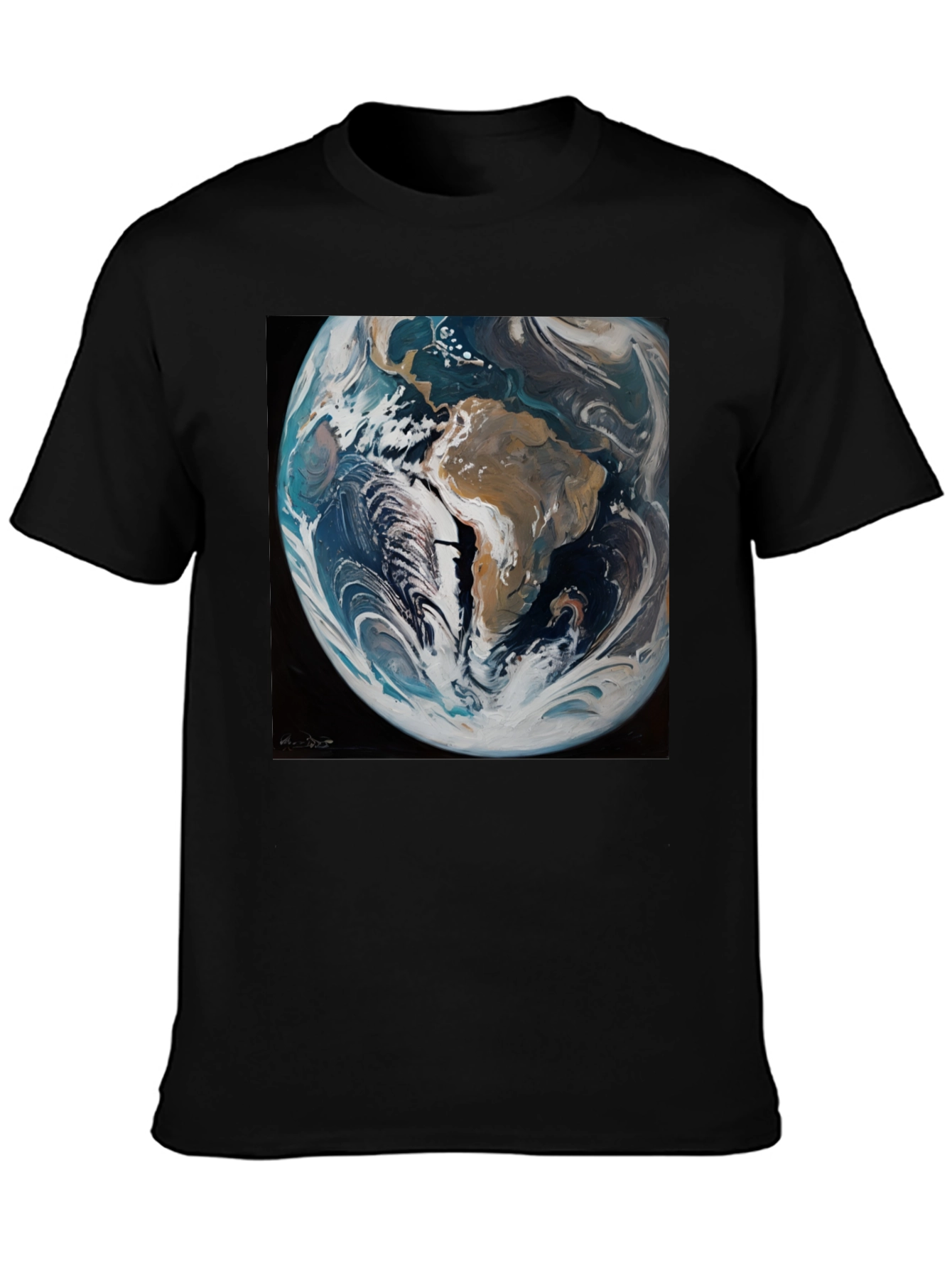 Earth Graphic Tee - Mens Black T-Shirt