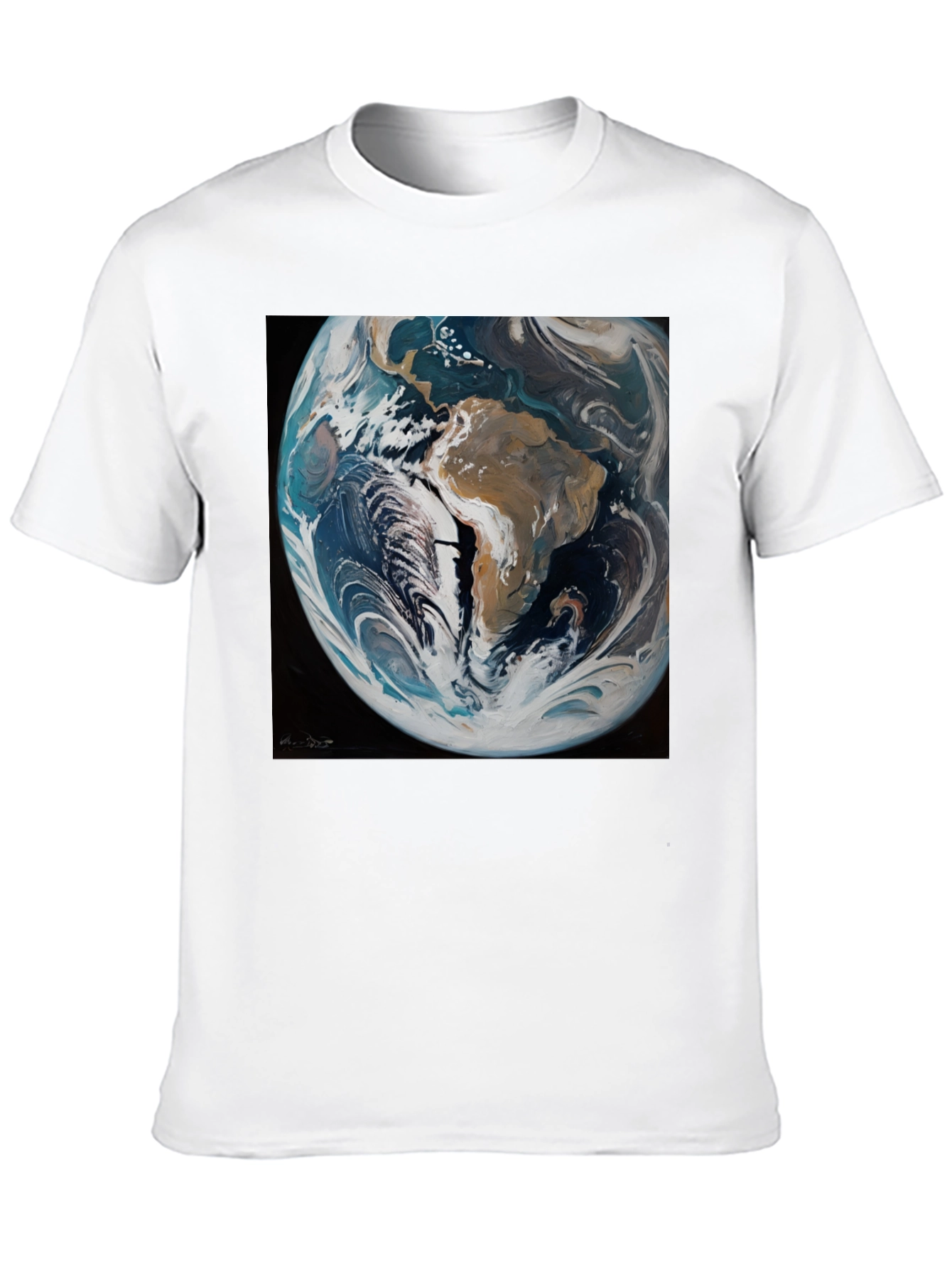 Earth Graphic Tee - Mens Black T-Shirt