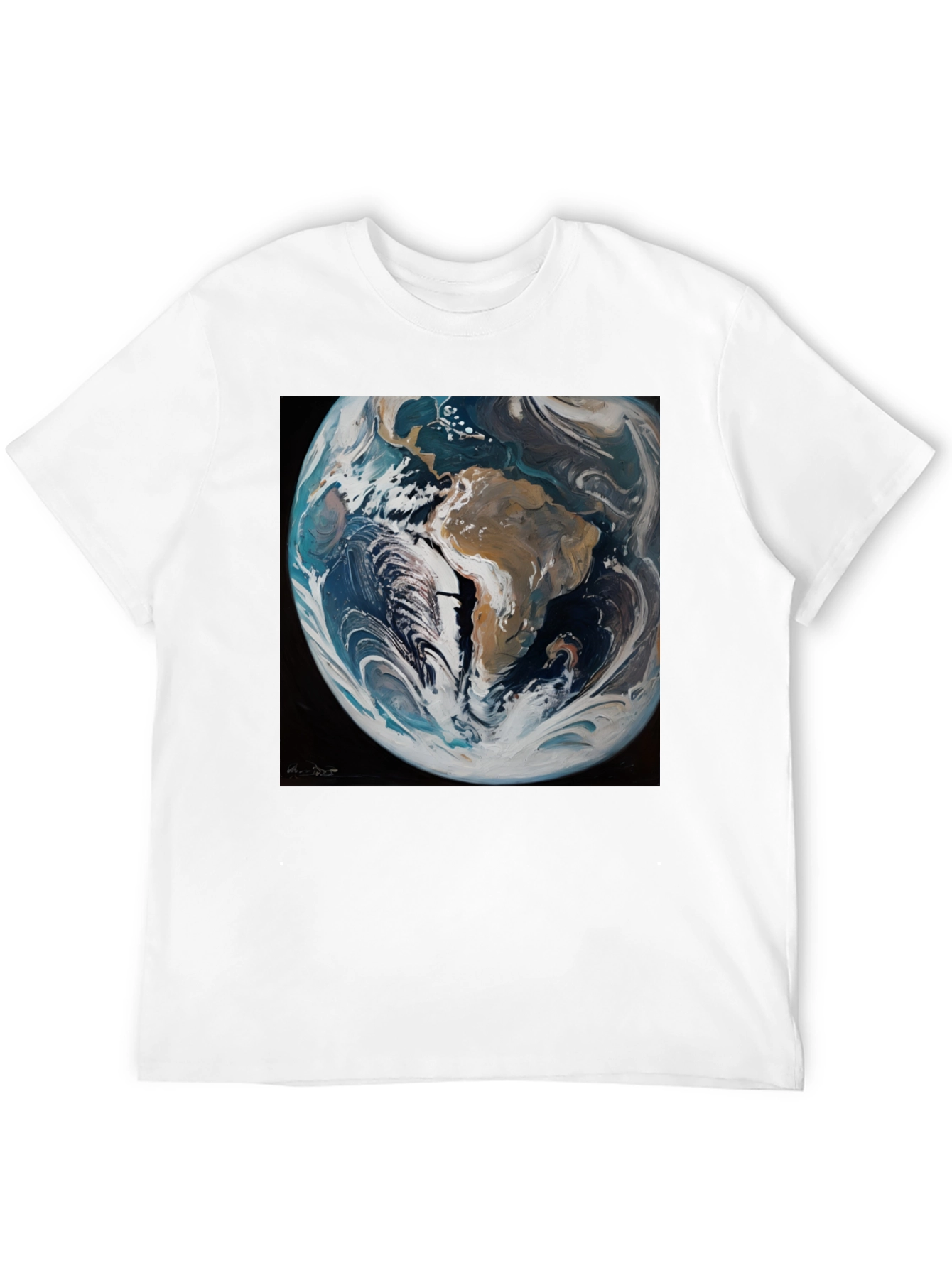 Earth Graphic Tee - Mens Black T-Shirt