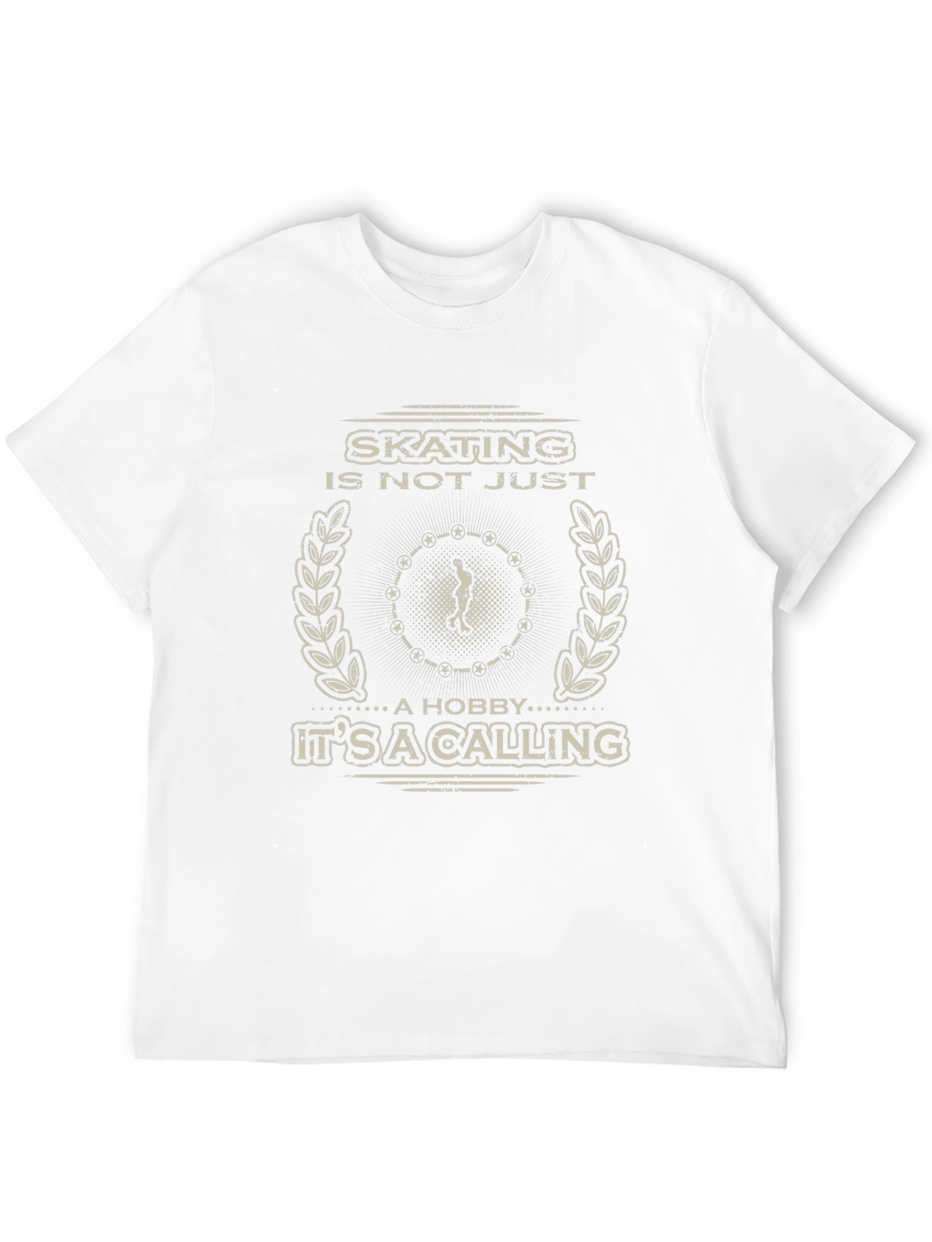 Skating Calling Graphic Tee - Black Cotton T-Shirt