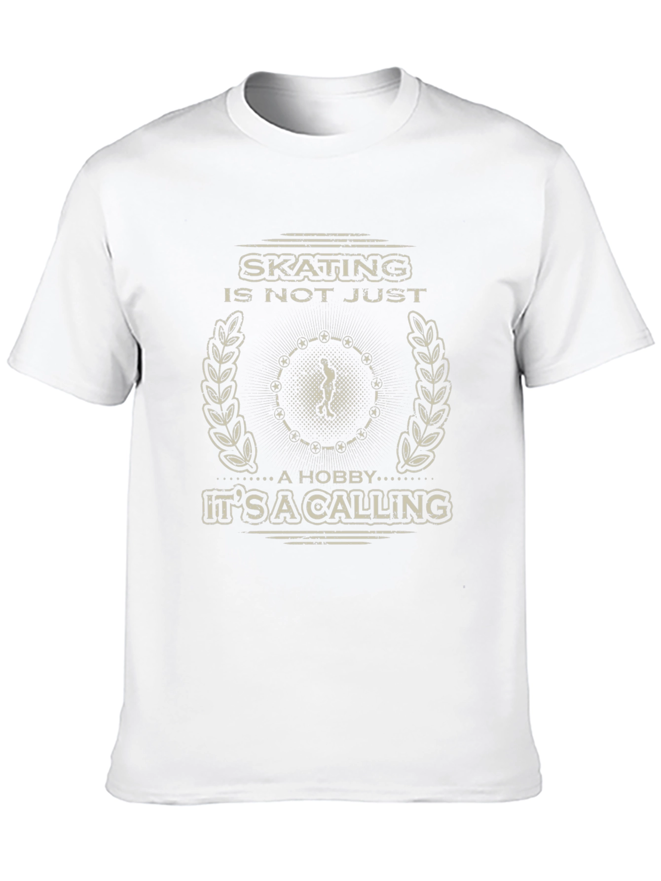 Skating Calling Graphic Tee - Black Cotton T-Shirt