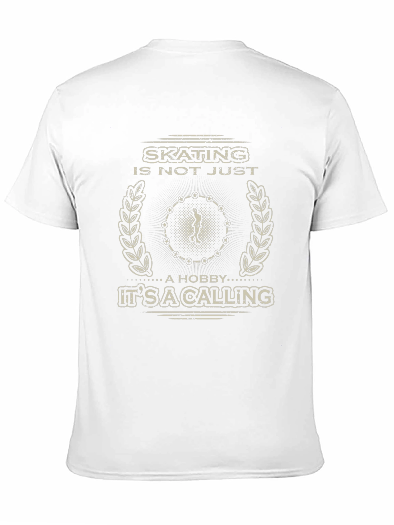 Skating Calling Graphic Tee - Black Cotton T-Shirt