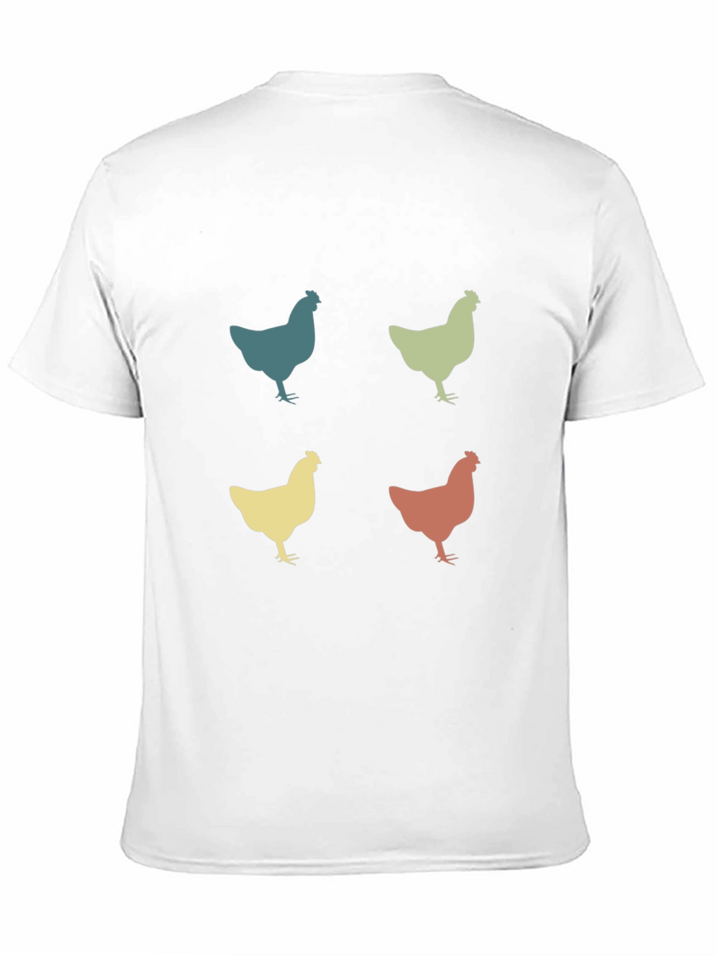 Retro Chicken Pattern T-Shirt