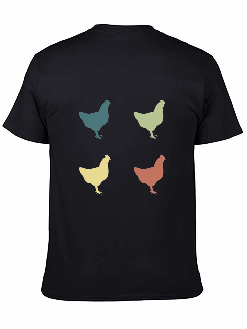Retro Chicken Pattern T-Shirt