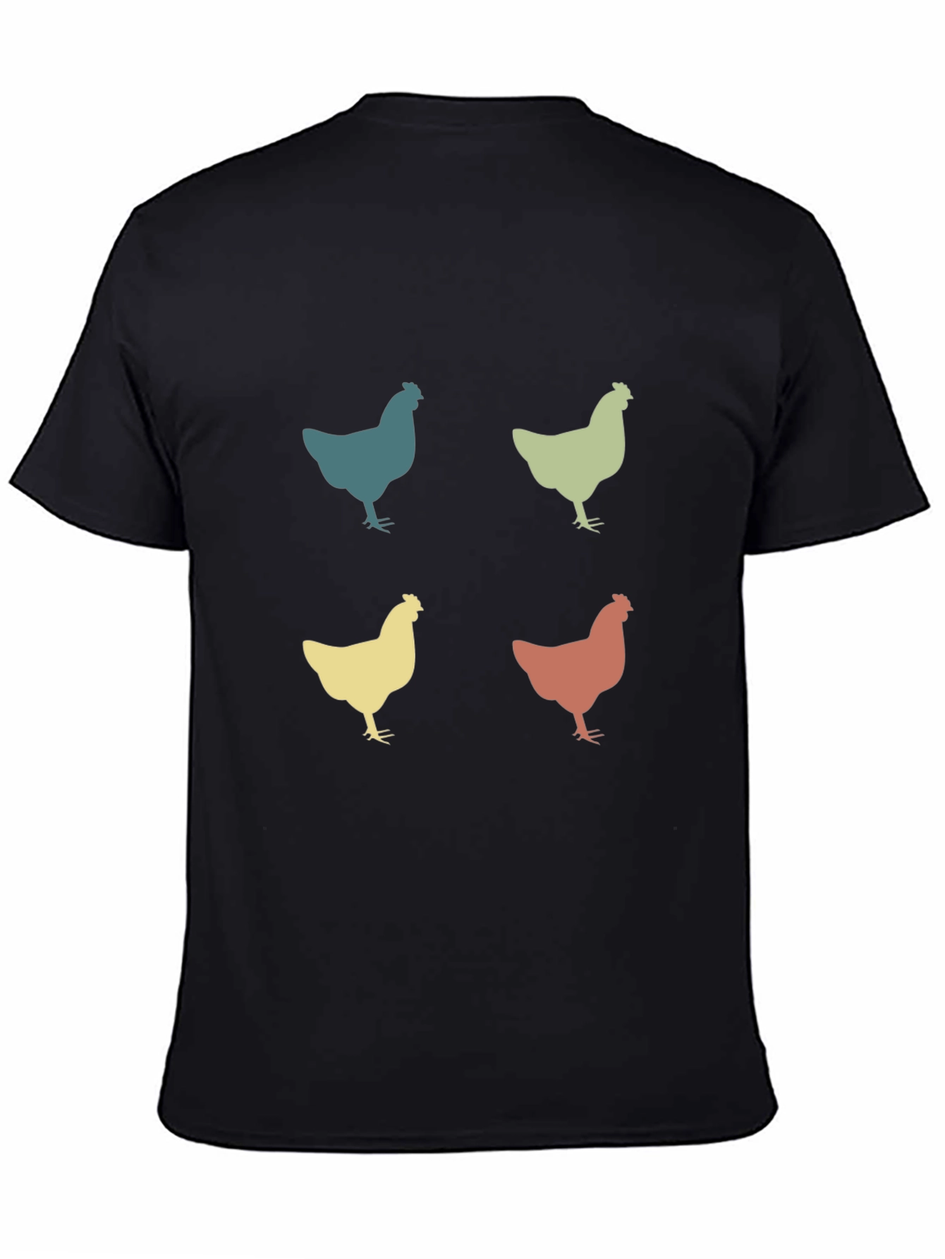 Retro Chicken Pattern T-Shirt