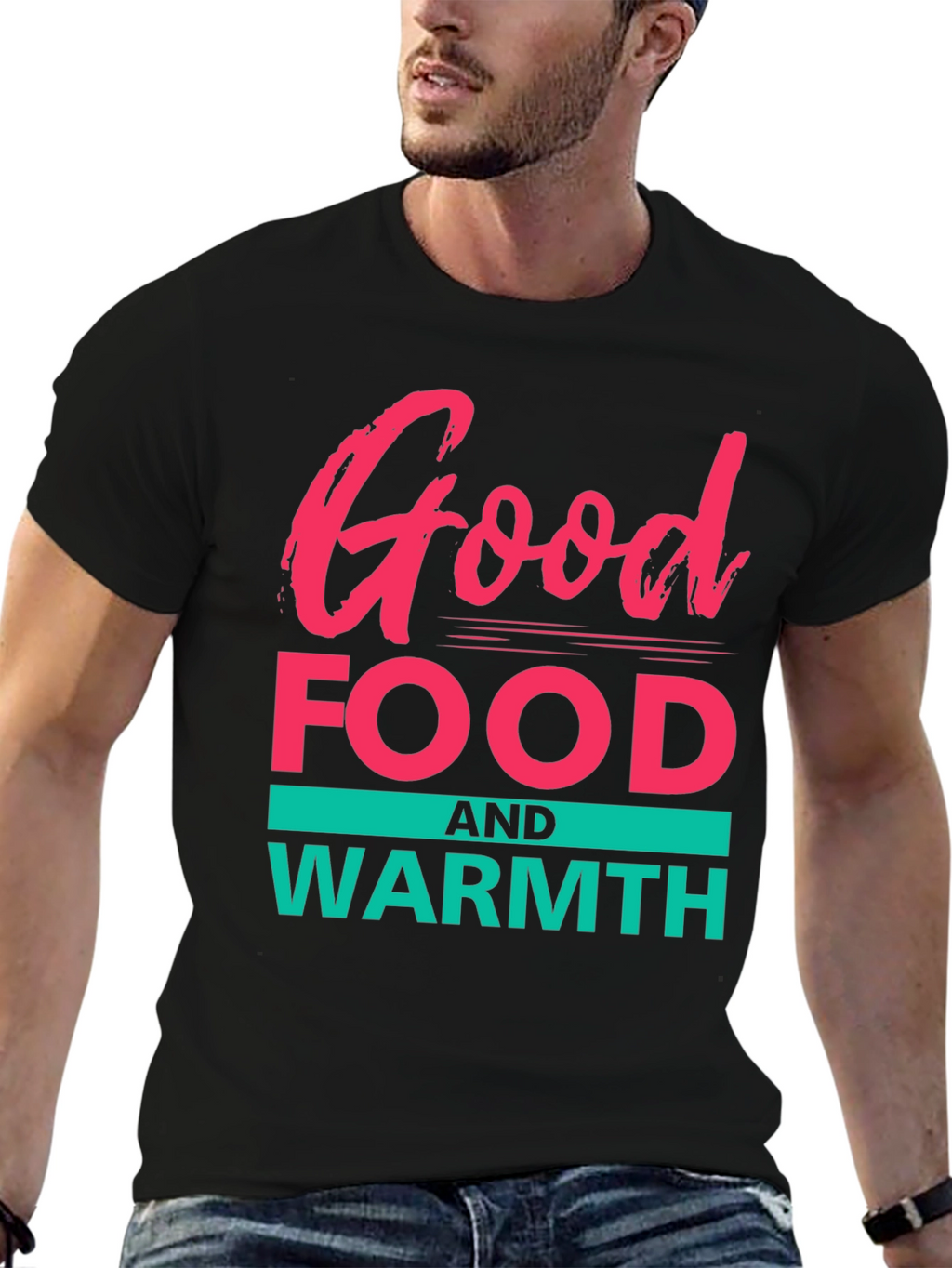 Good Food & Warmth Graphic Tee - Black
