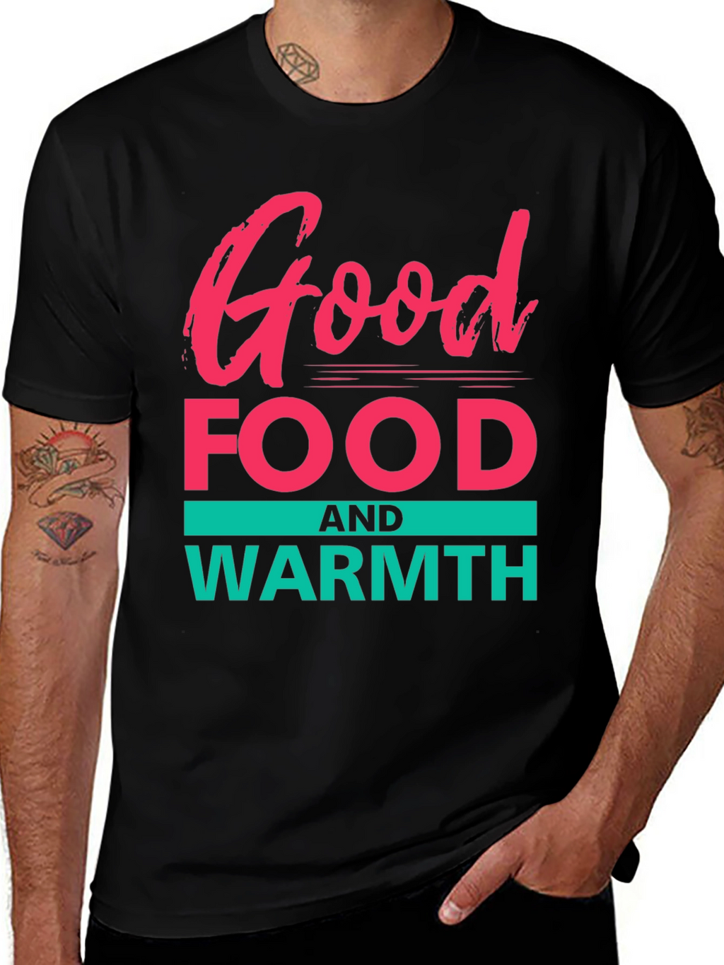 Good Food & Warmth Graphic Tee - Black