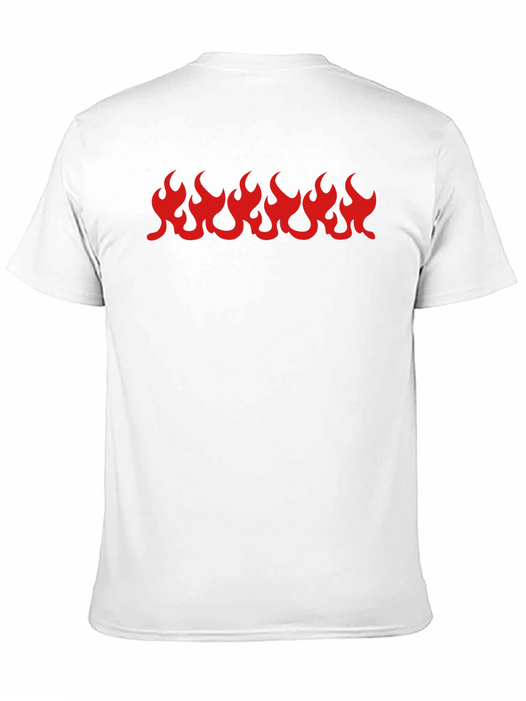 Black T-Shirt with Red Flame Graphic