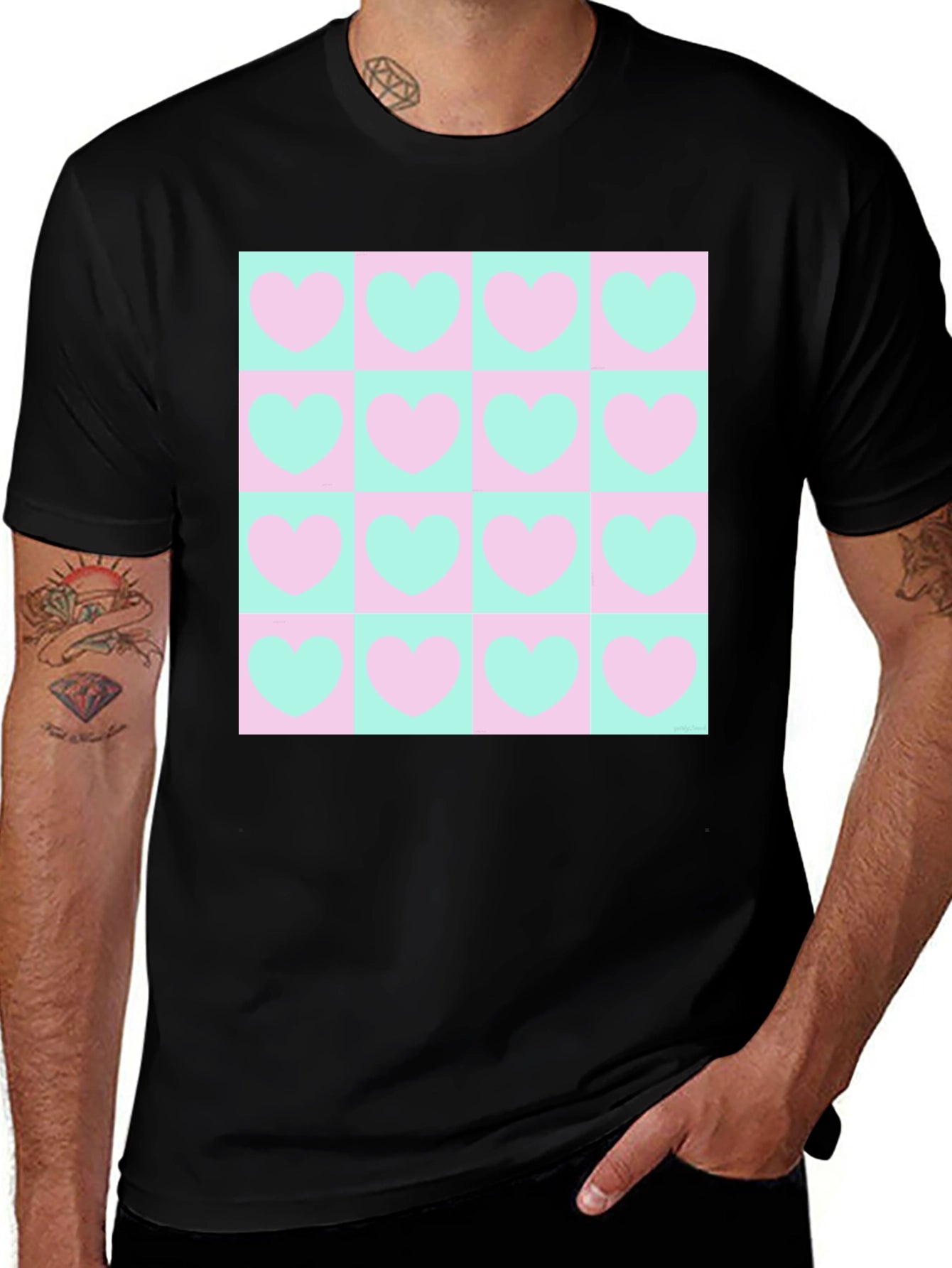 Heart Pattern Tee