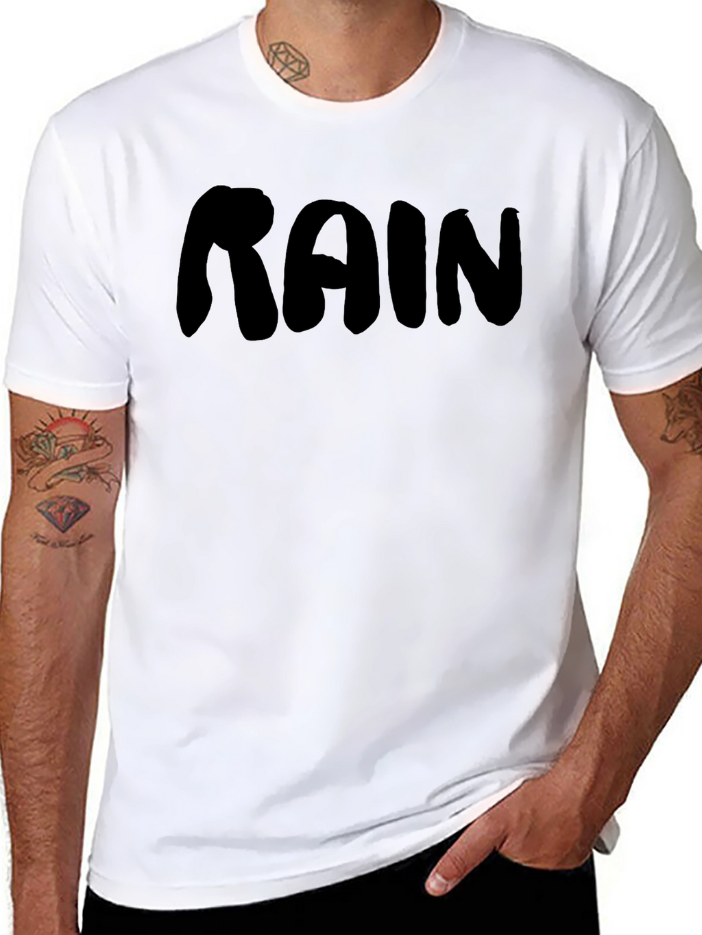 Black RAIN Graphic T-Shirt