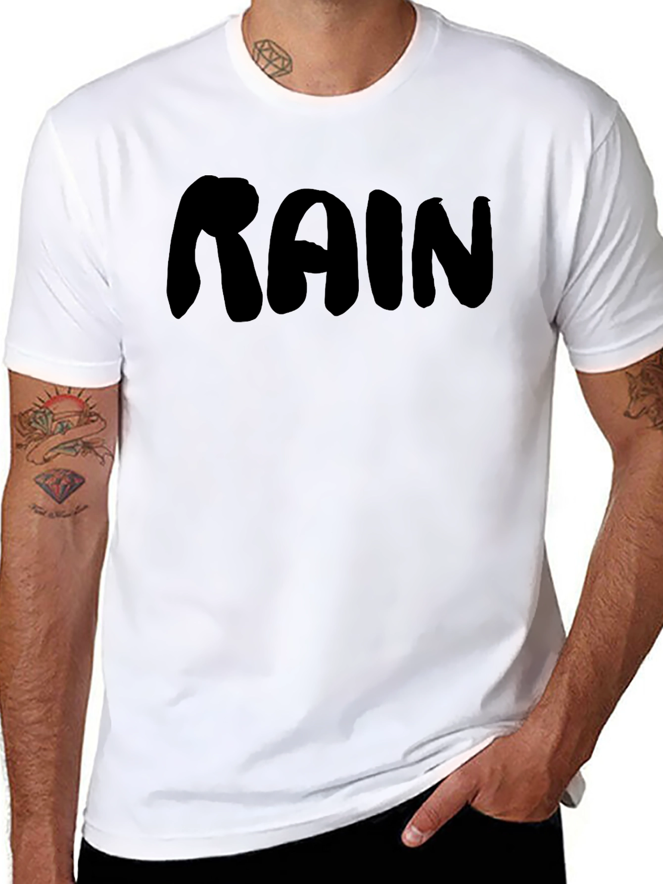 Black RAIN Graphic T-Shirt