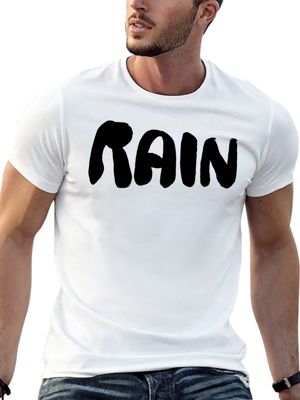 Black RAIN Graphic T-Shirt