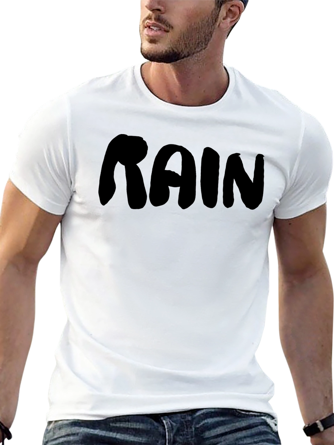 Black RAIN Graphic T-Shirt