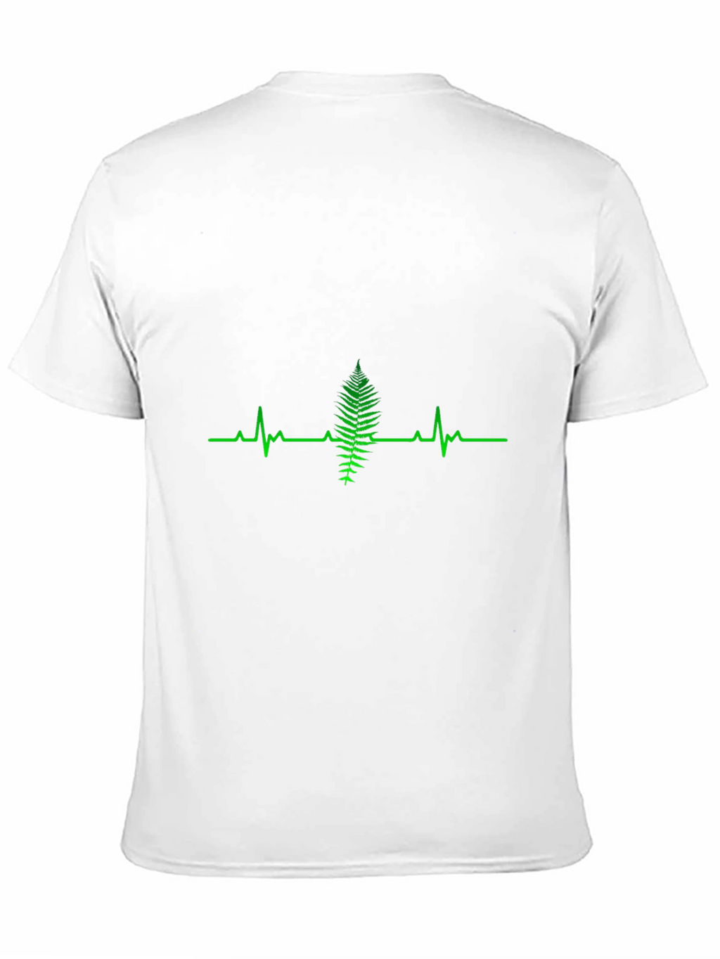 Fern Heartbeat Graphic Tee - Black Cotton T-Shirt