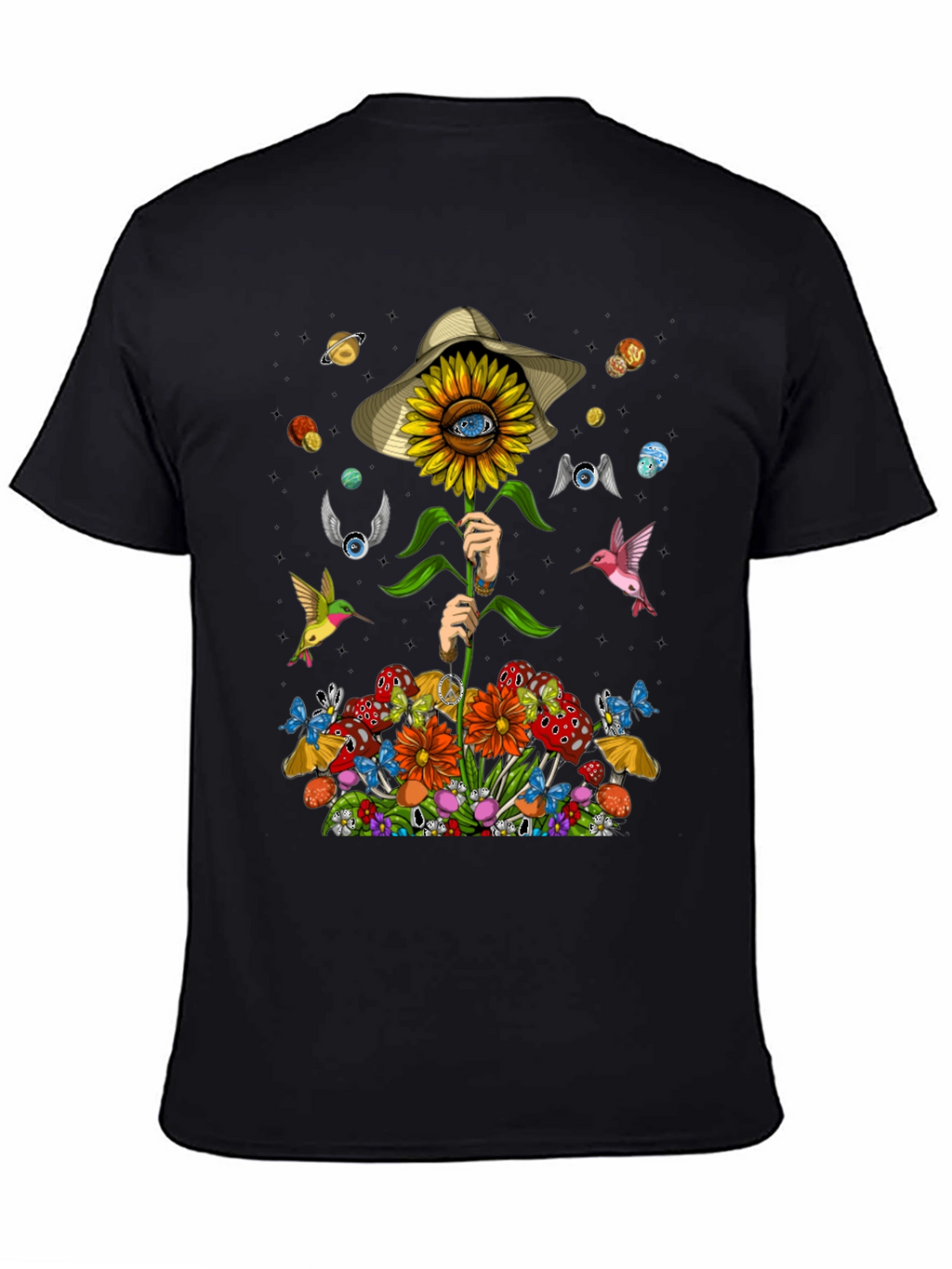 Psychedelic Sunflower Graphic T-Shirt