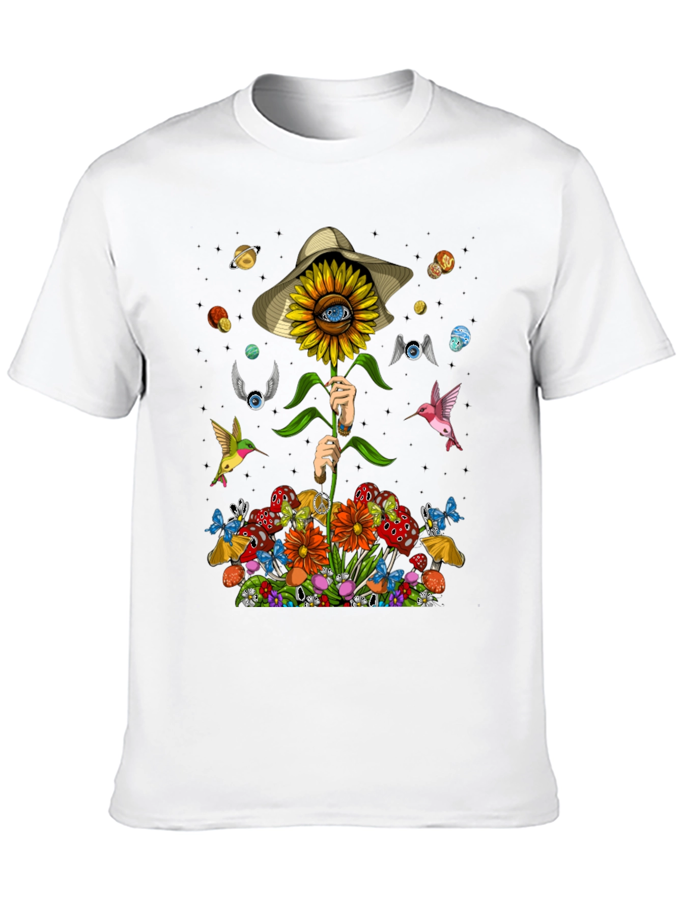 Psychedelic Sunflower Graphic T-Shirt