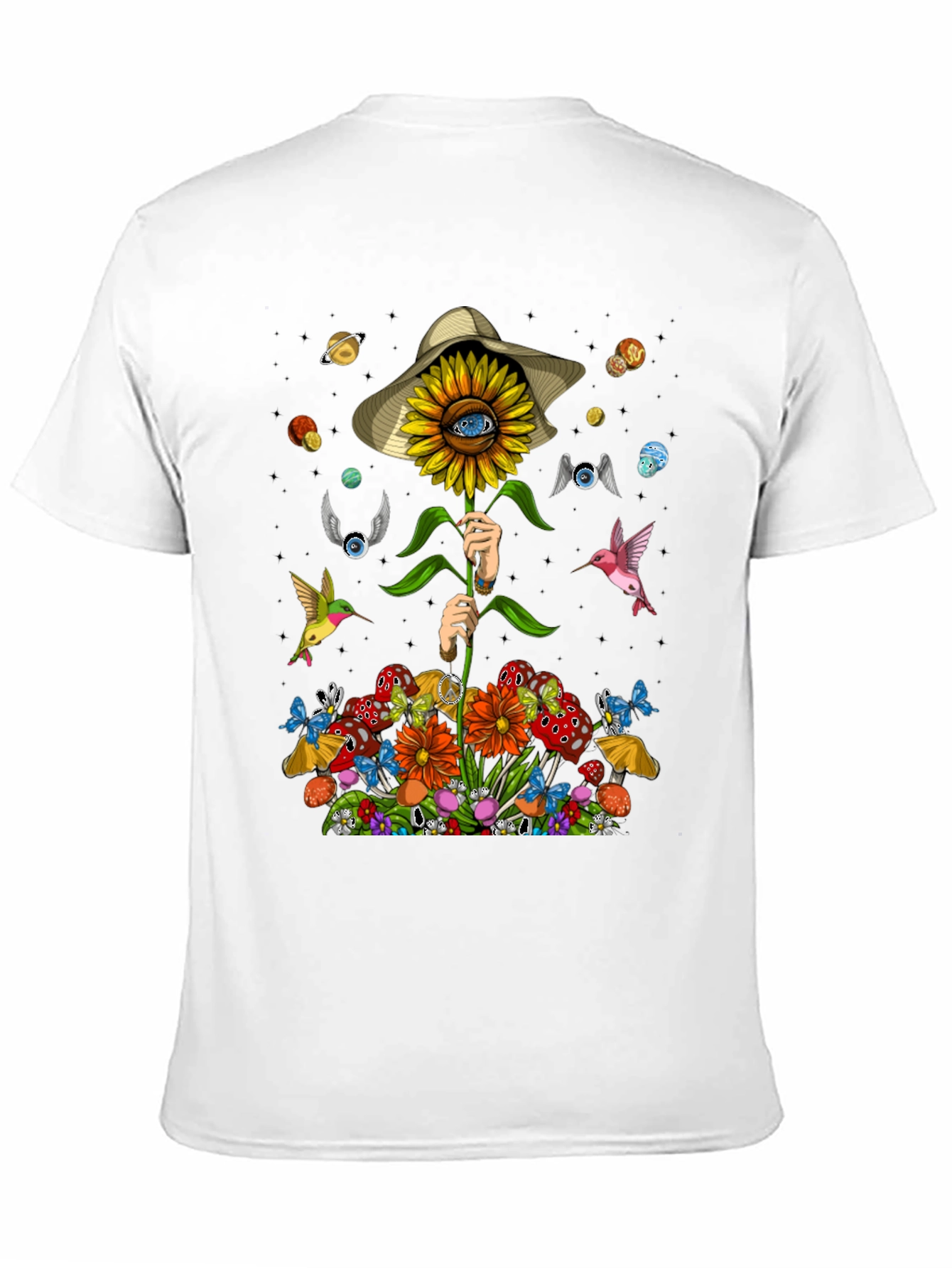 Psychedelic Sunflower Graphic T-Shirt