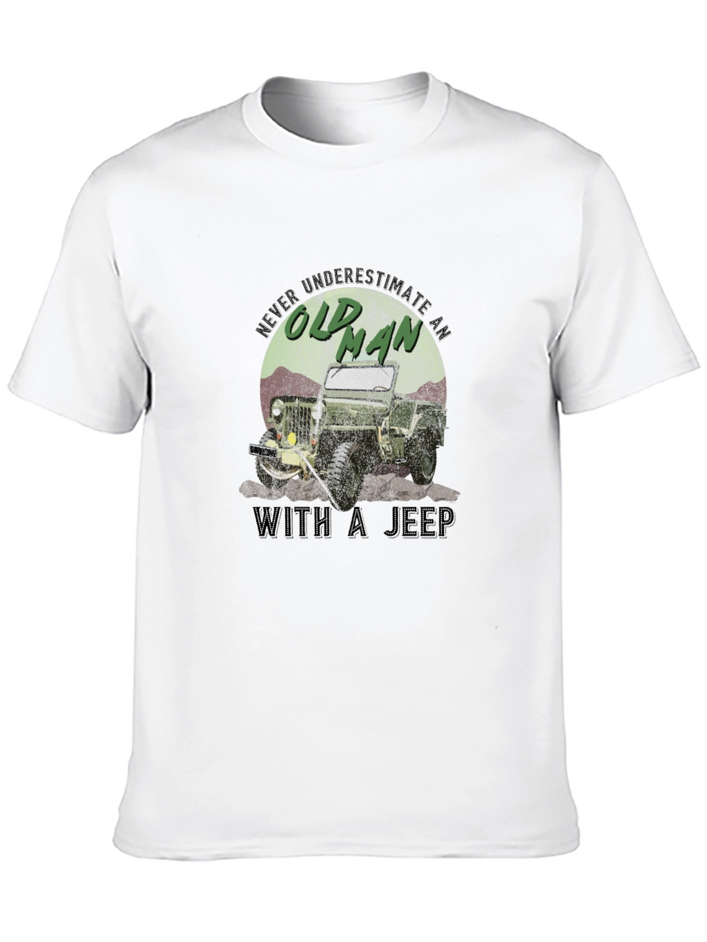 Old Man With a Jeep Graphic Tee