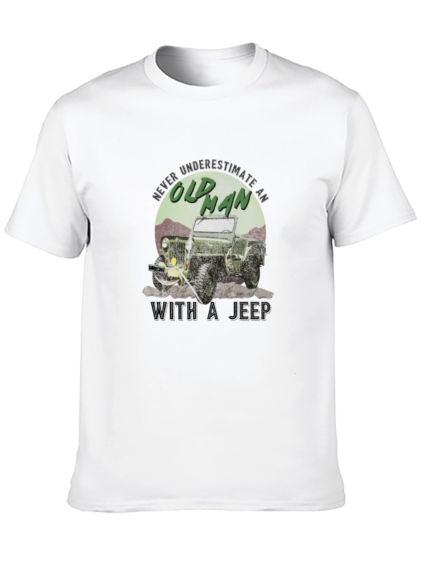 Old Man With a Jeep Graphic Tee