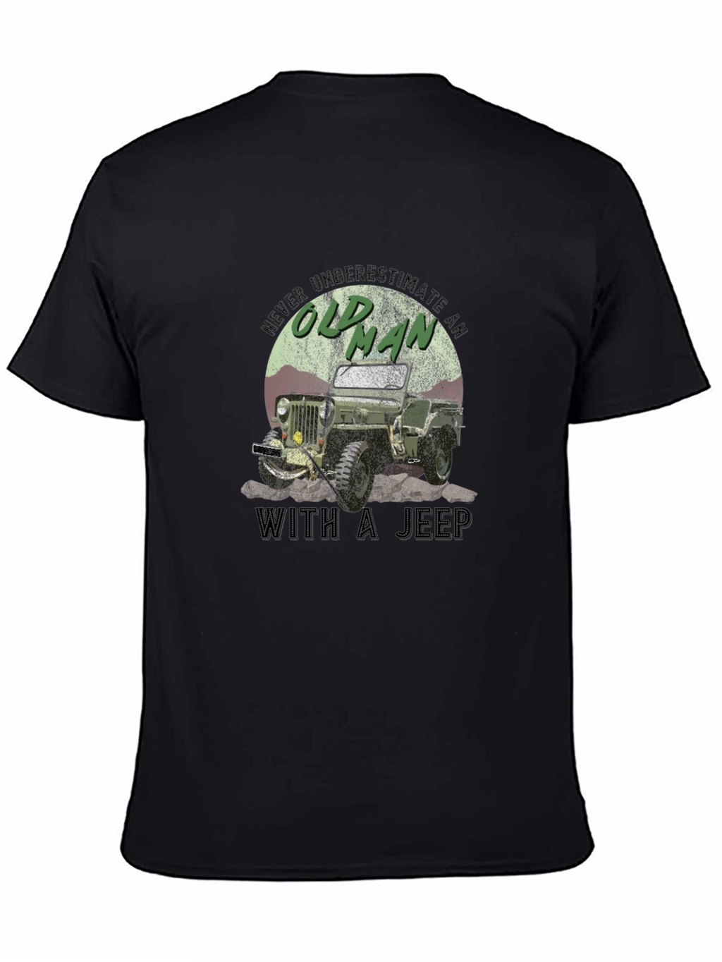 Old Man With a Jeep Graphic Tee